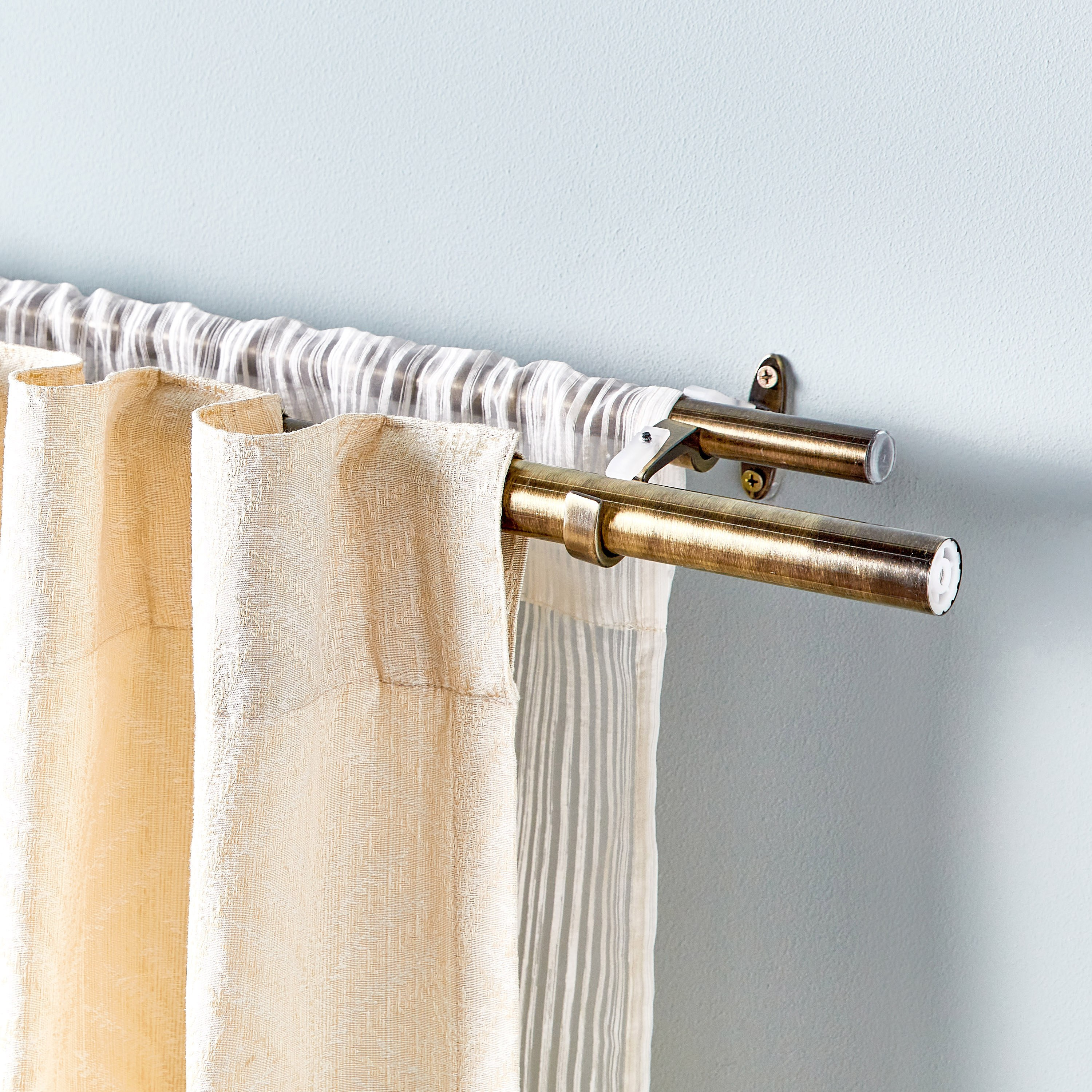 Double Extendable Curtain Rod - 132-366 cm-household-windows-curtainrodsandaccessories-curtainrods-image-1