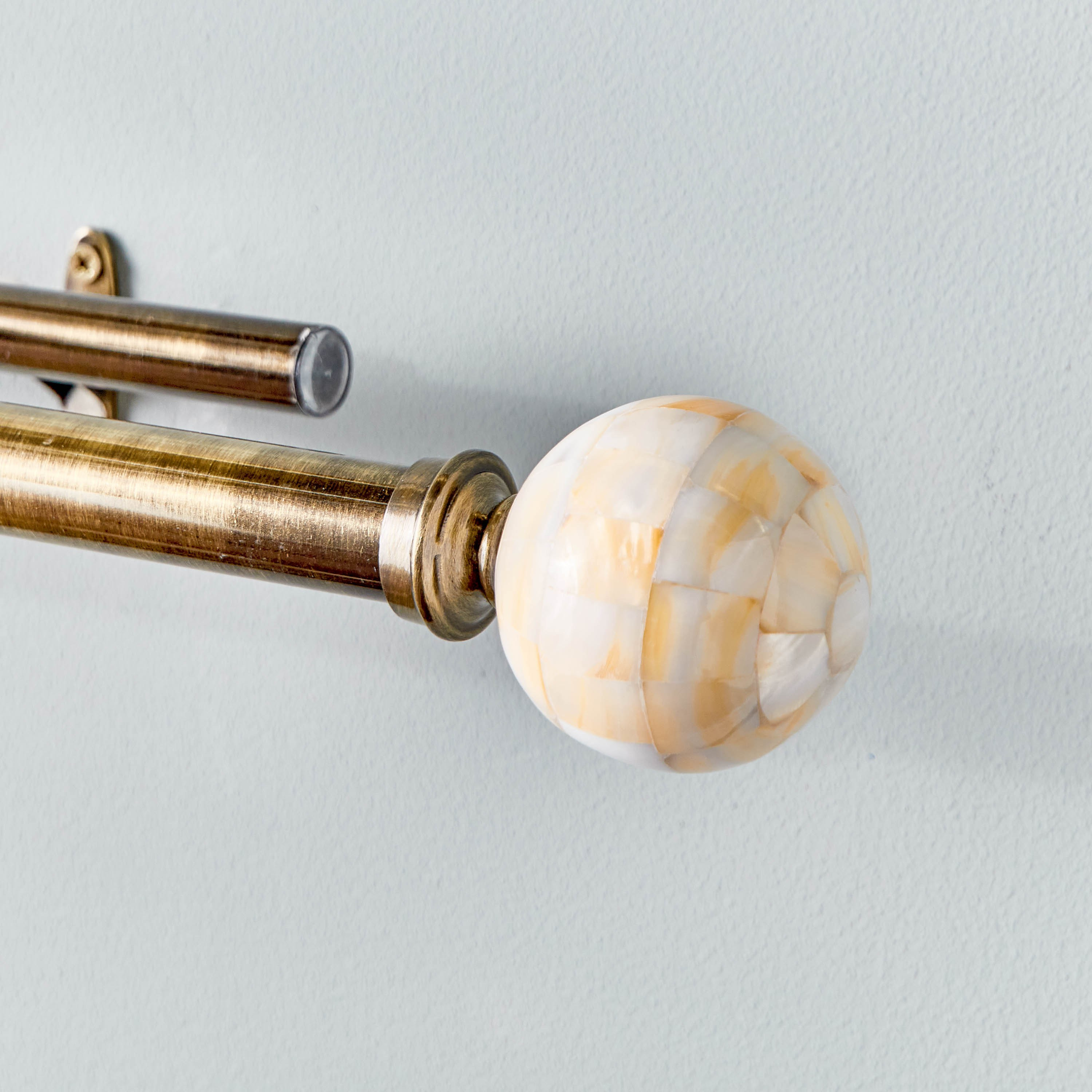 Mother of Pearl Ball Finial - Set of 2-household-windows-curtainrodsandaccessories-windowaccessories-image-1