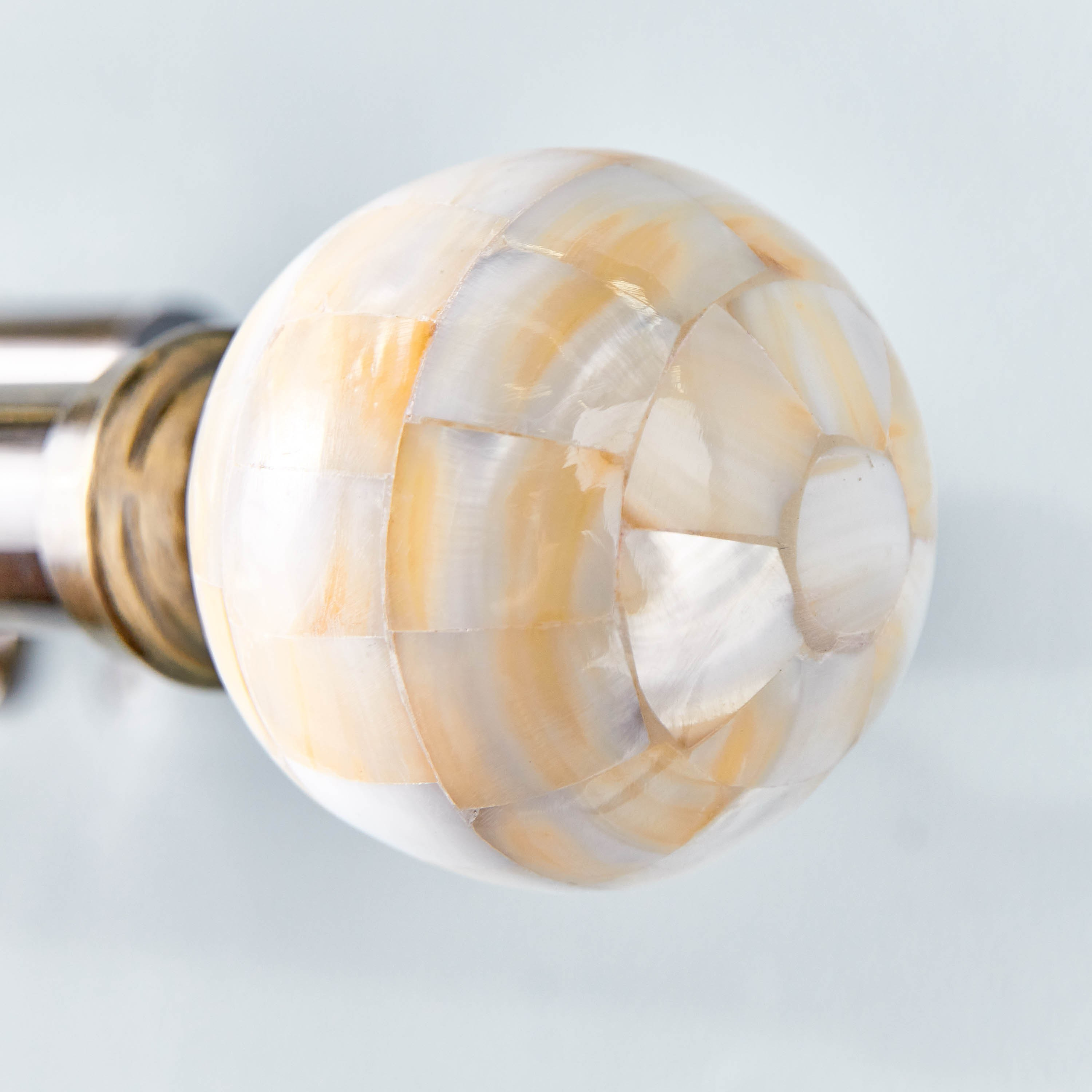 Mother of Pearl Ball Finial - Set of 2-household-windows-curtainrodsandaccessories-windowaccessories-image-2