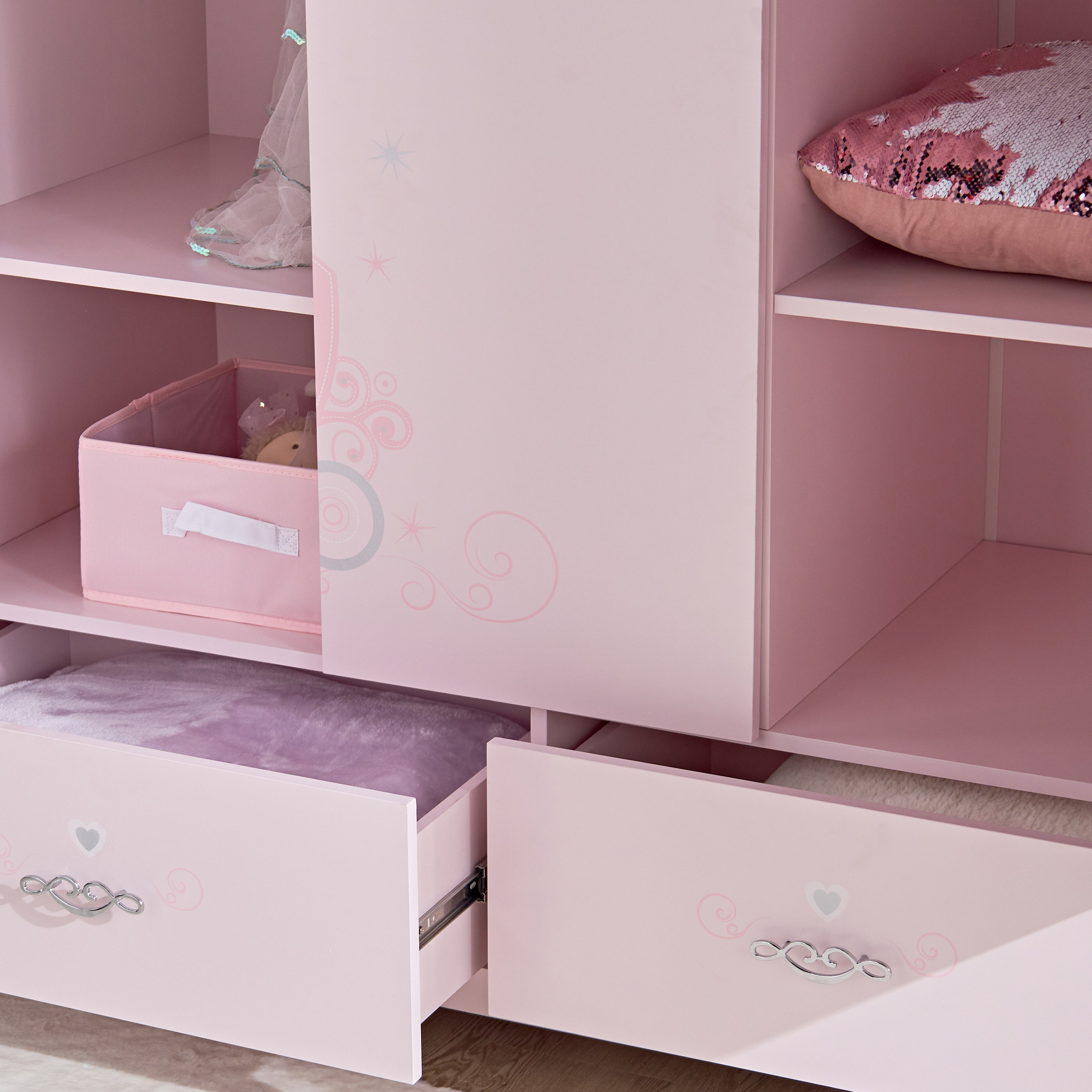 Royal Story 3-Door Wardrobe with Drawers-babyandkids-roomfurniture-wardrobes-image-4