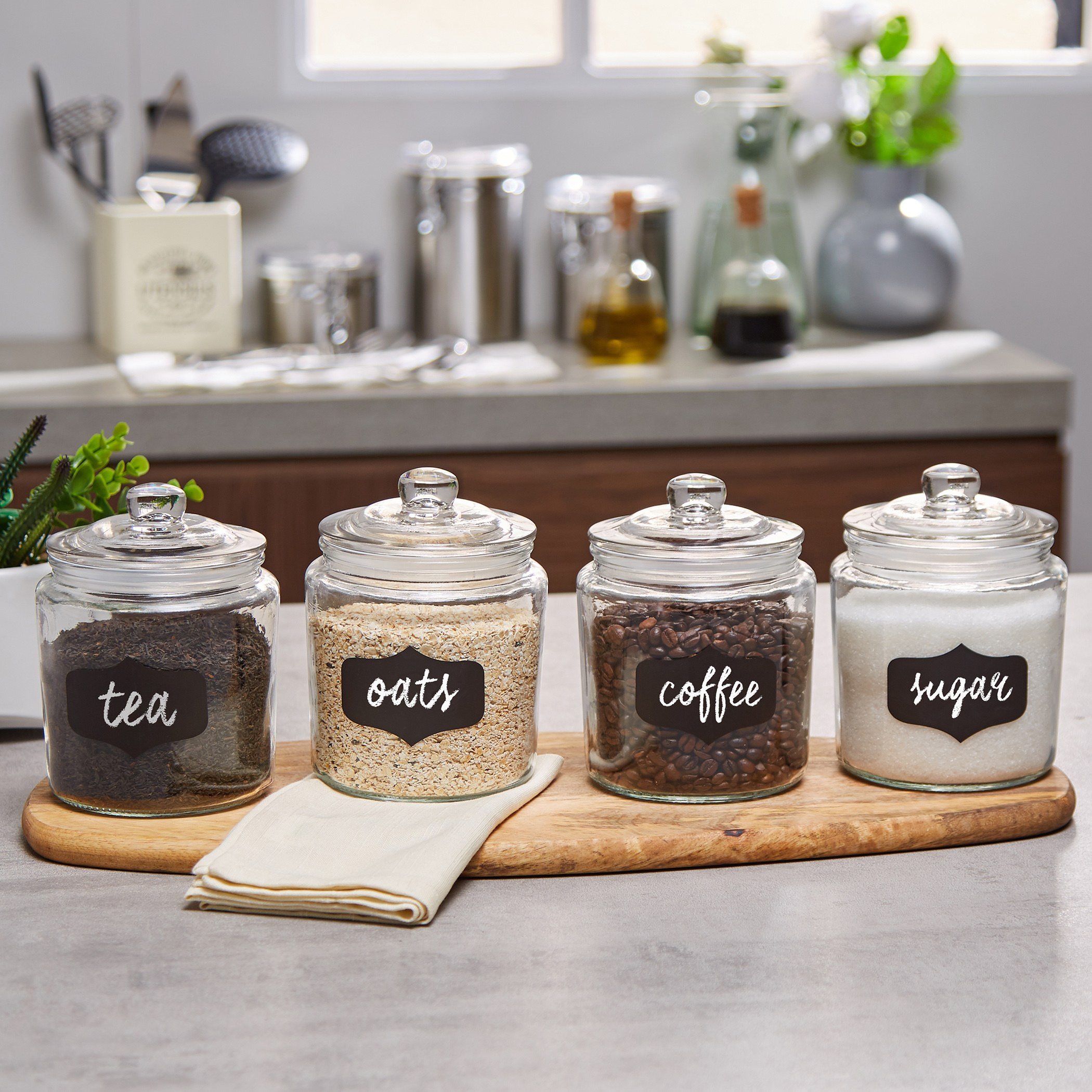 Glass kitchen best sale containers with lids