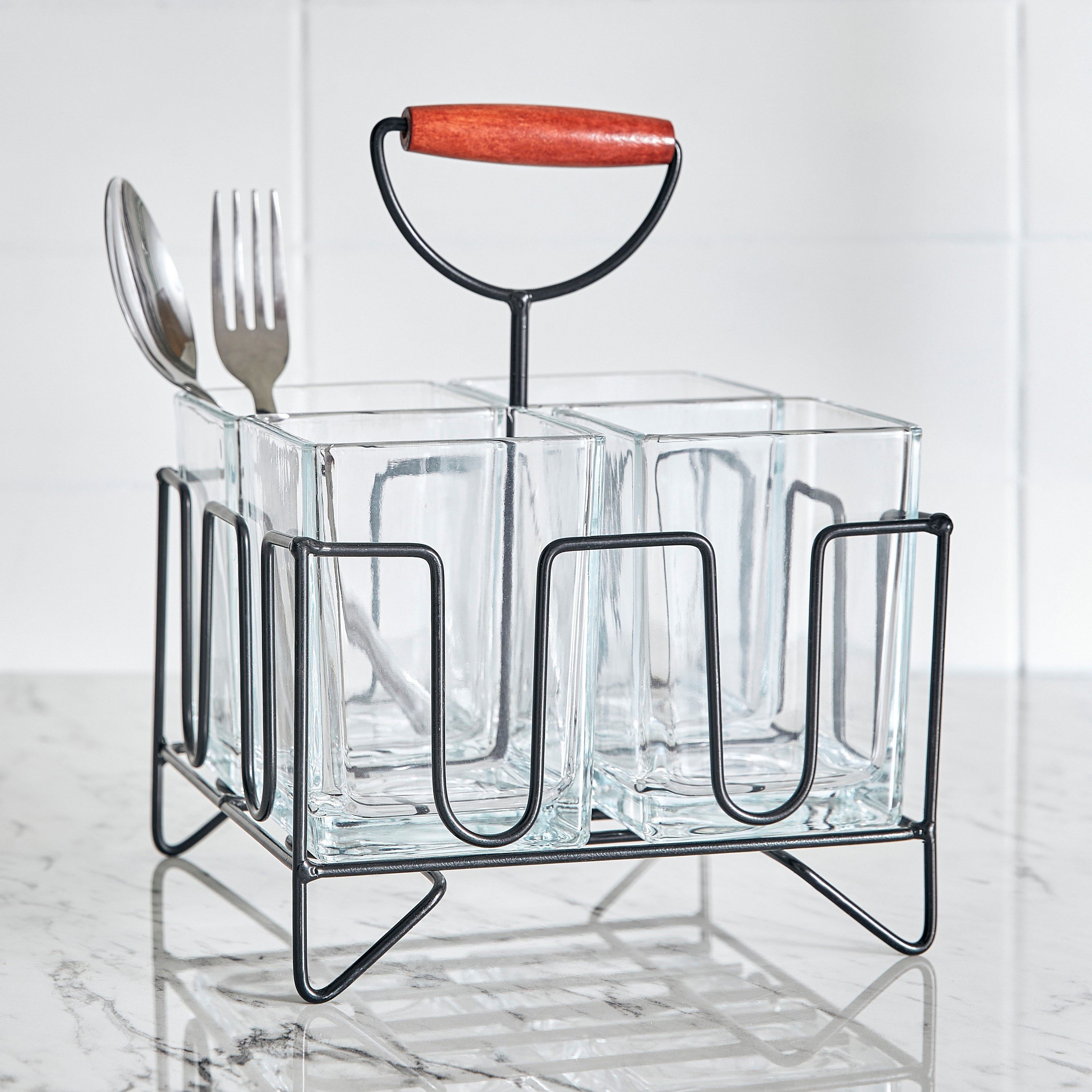 Downey 4-Section Flatware Caddy-household-kitchen-kitchenorganising-countertoporganising-image-1