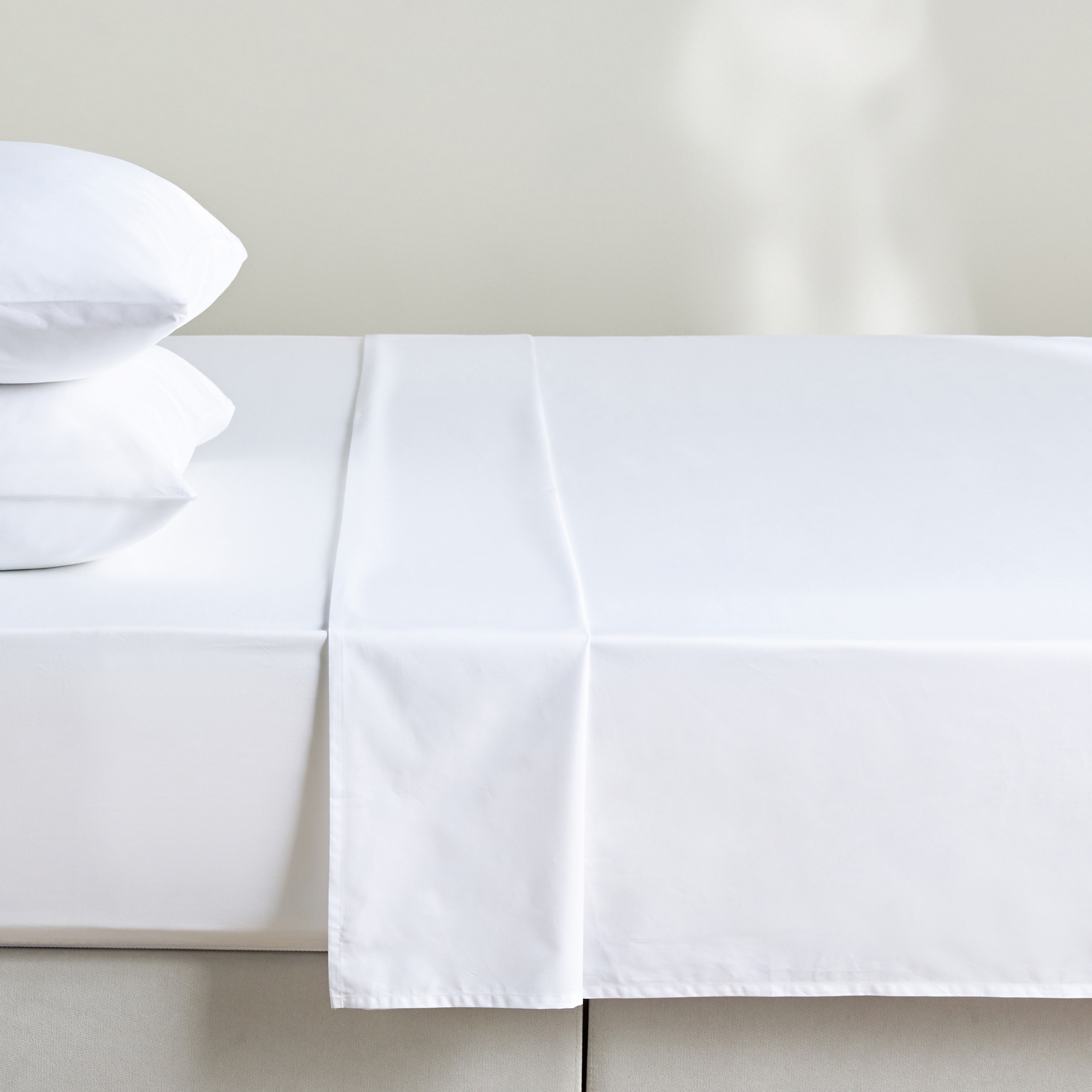 Serenity Cotton Percale 200 Thread Count Super King Flat Sheet - 260x270 cm-household-bedding-sheetsandpillowcases-flatsheets-image-1