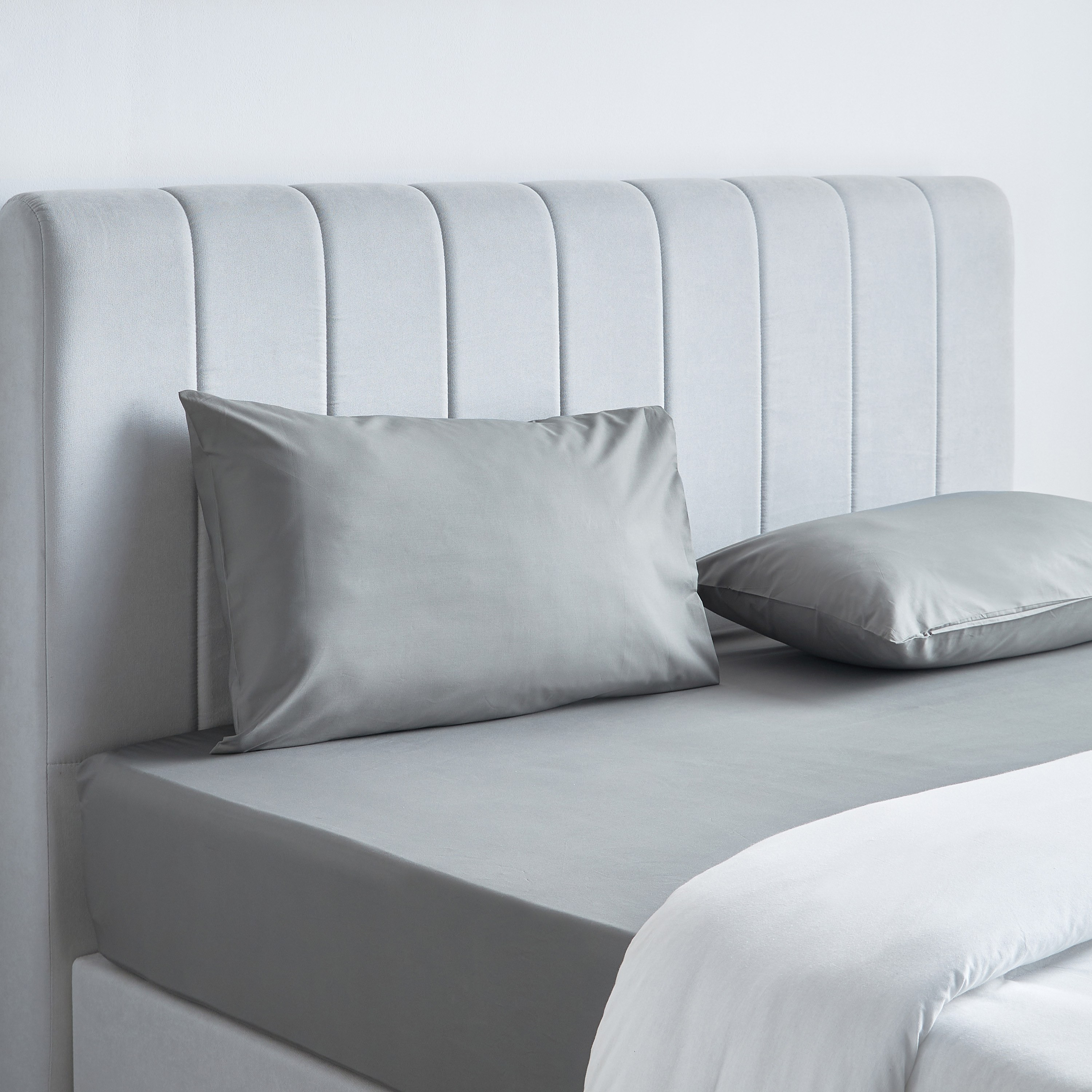 Serenity Cotton Percale 200 Thread Count Full Fitted Sheet - 120x200 cm-household-bedding-sheetsandpillowcases-fittedsheets-image-3