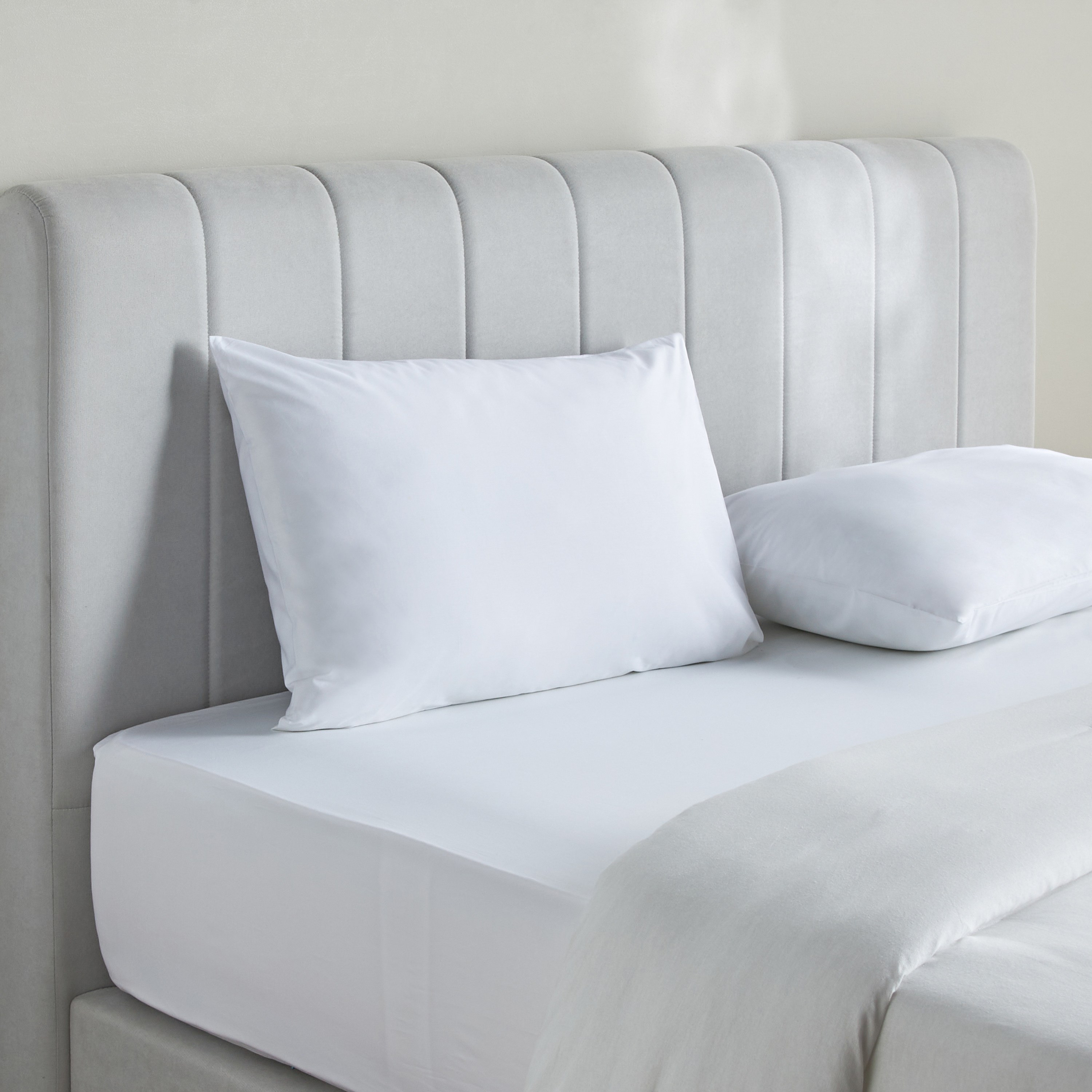 Serenity Cotton Percale 200 Thread Count Full Fitted Sheet - 120x200 cm-household-bedding-sheetsandpillowcases-fittedsheets-image-2