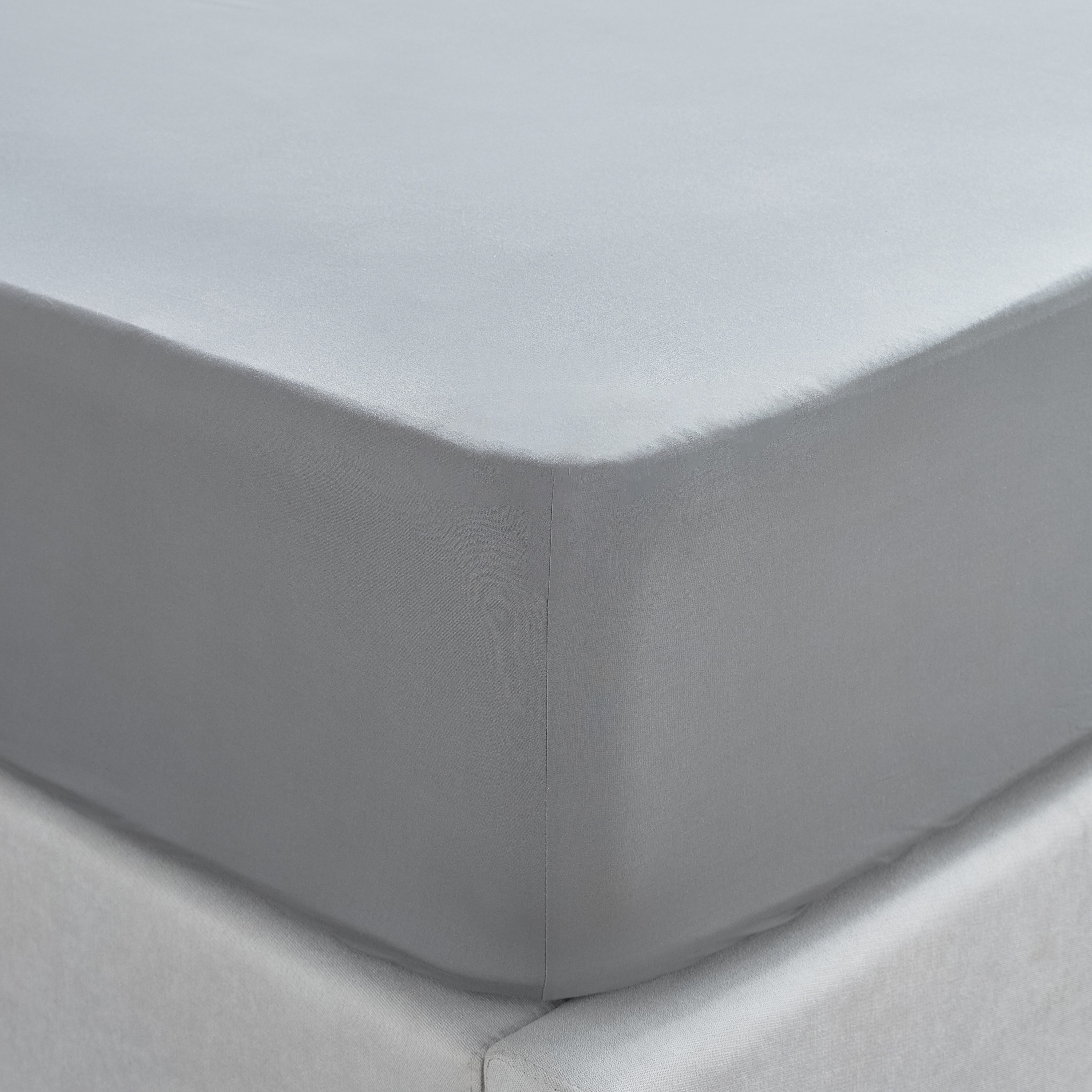 Serenity Cotton Percale 200 Thread Count Single Fitted Sheet - 90x200 cm-household-bedding-sheetsandpillowcases-fittedsheets-image-1