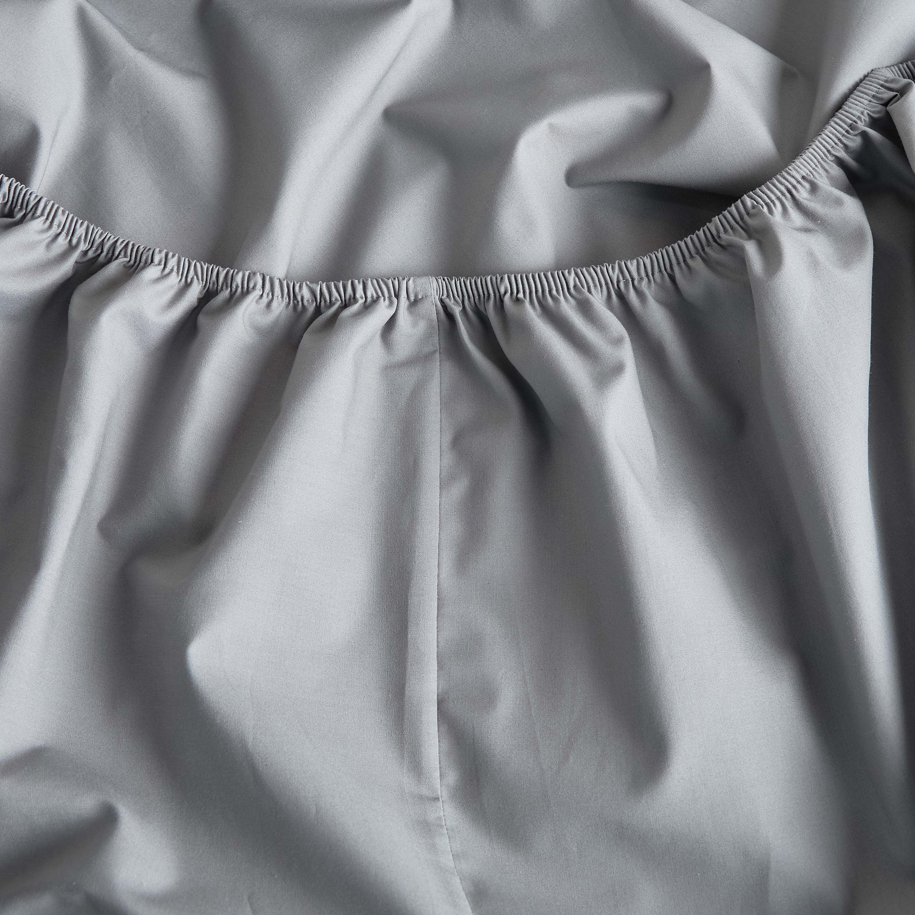 Serenity Cotton Percale 200 Thread Count Single Fitted Sheet - 90x200 cm-household-bedding-sheetsandpillowcases-fittedsheets-image-2