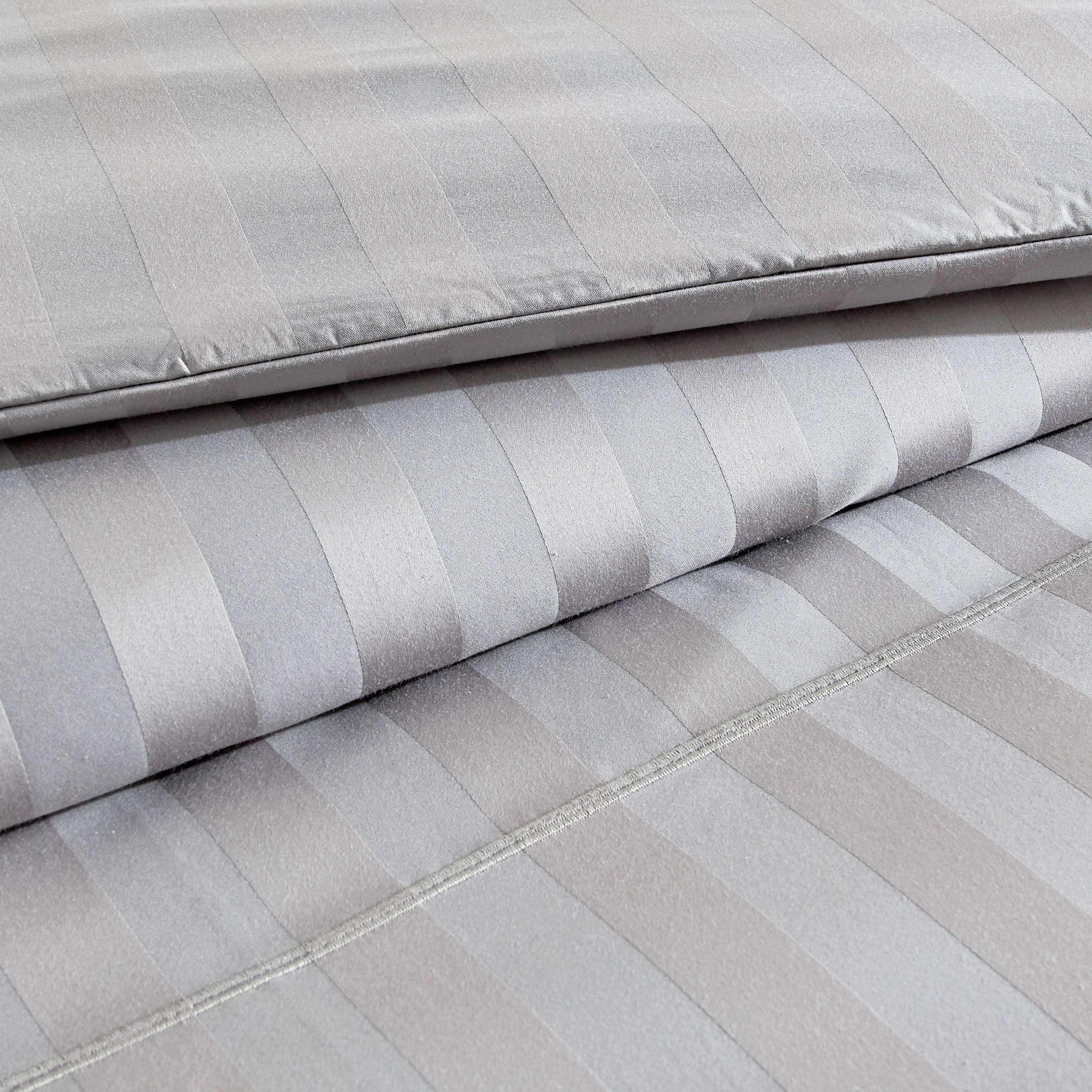 Satin Stripe Pima Cotton Sateen 525 Thread Count 3-Piece Super King Duvet Cover Set - 220x260 cm-household-bedding-duvetandcovers-duvetcovers-image-4