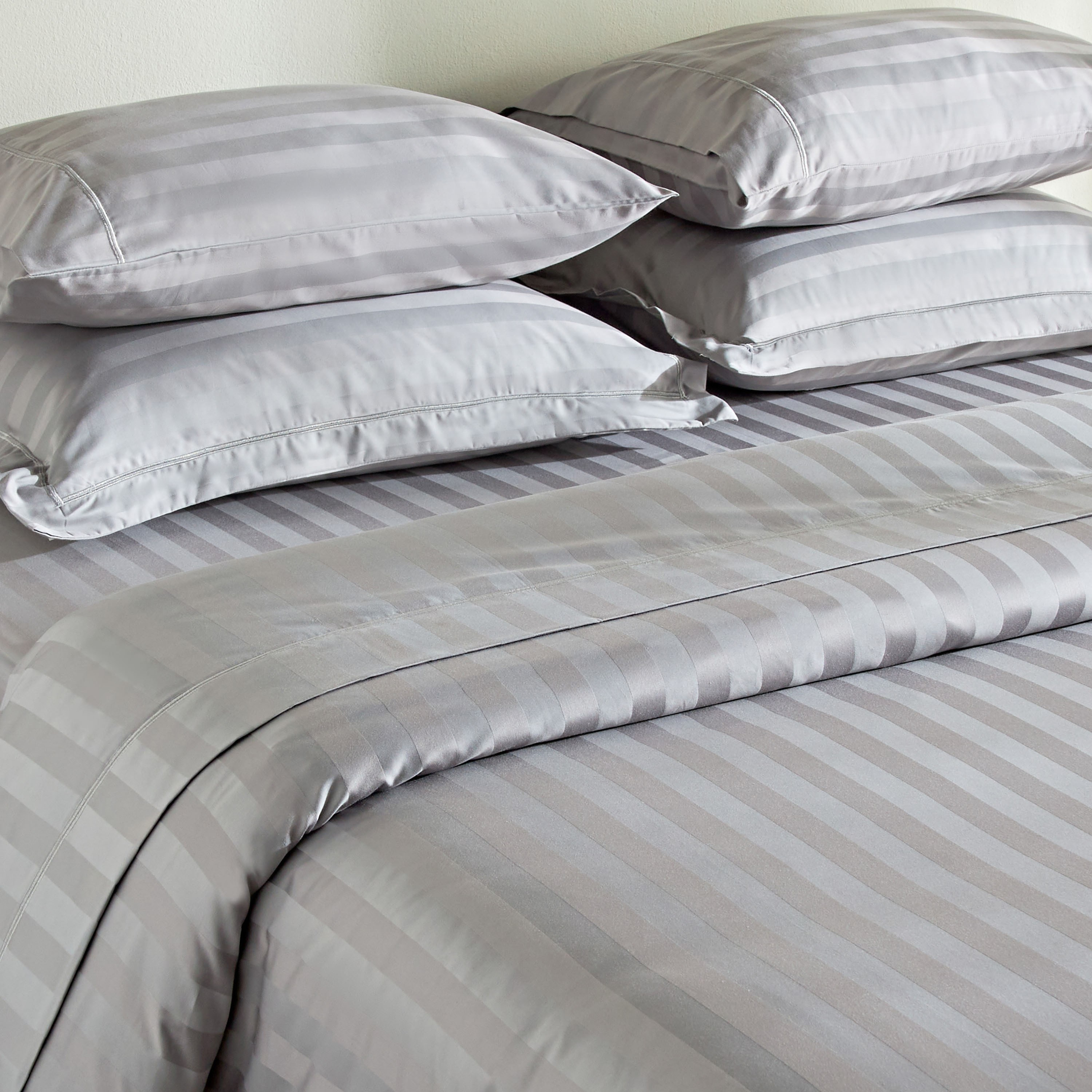 Satin Stripe Pima Cotton Sateen 525 Thread Count 3-Piece Super King Duvet Cover Set - 220x260 cm-household-bedding-duvetandcovers-duvetcovers-image-6