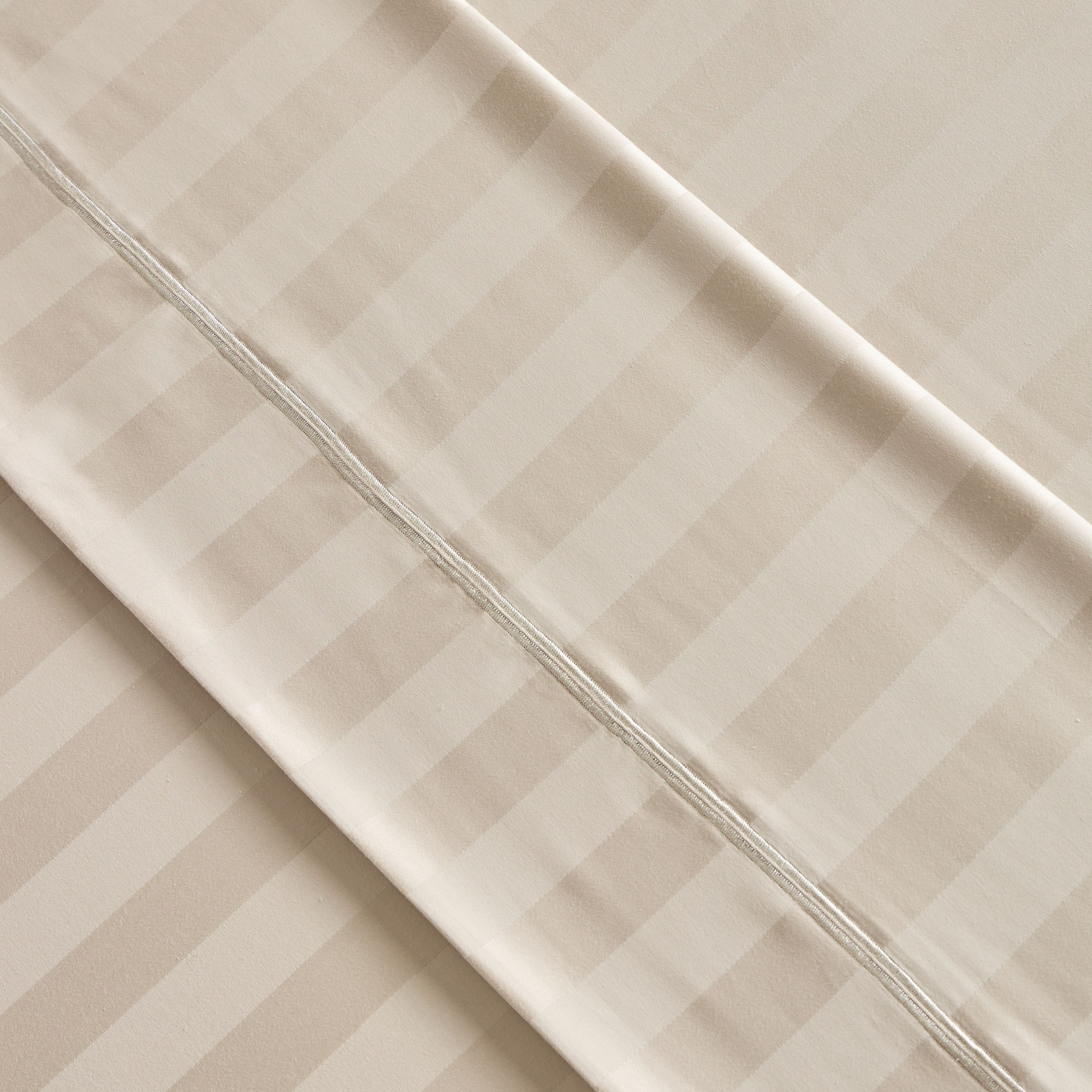 Satin Stripe Pima Cotton Sateen 525 Thread Count Super King Flat Sheet - 260x270 cm-household-bedding-sheetsandpillowcases-flatsheets-image-2