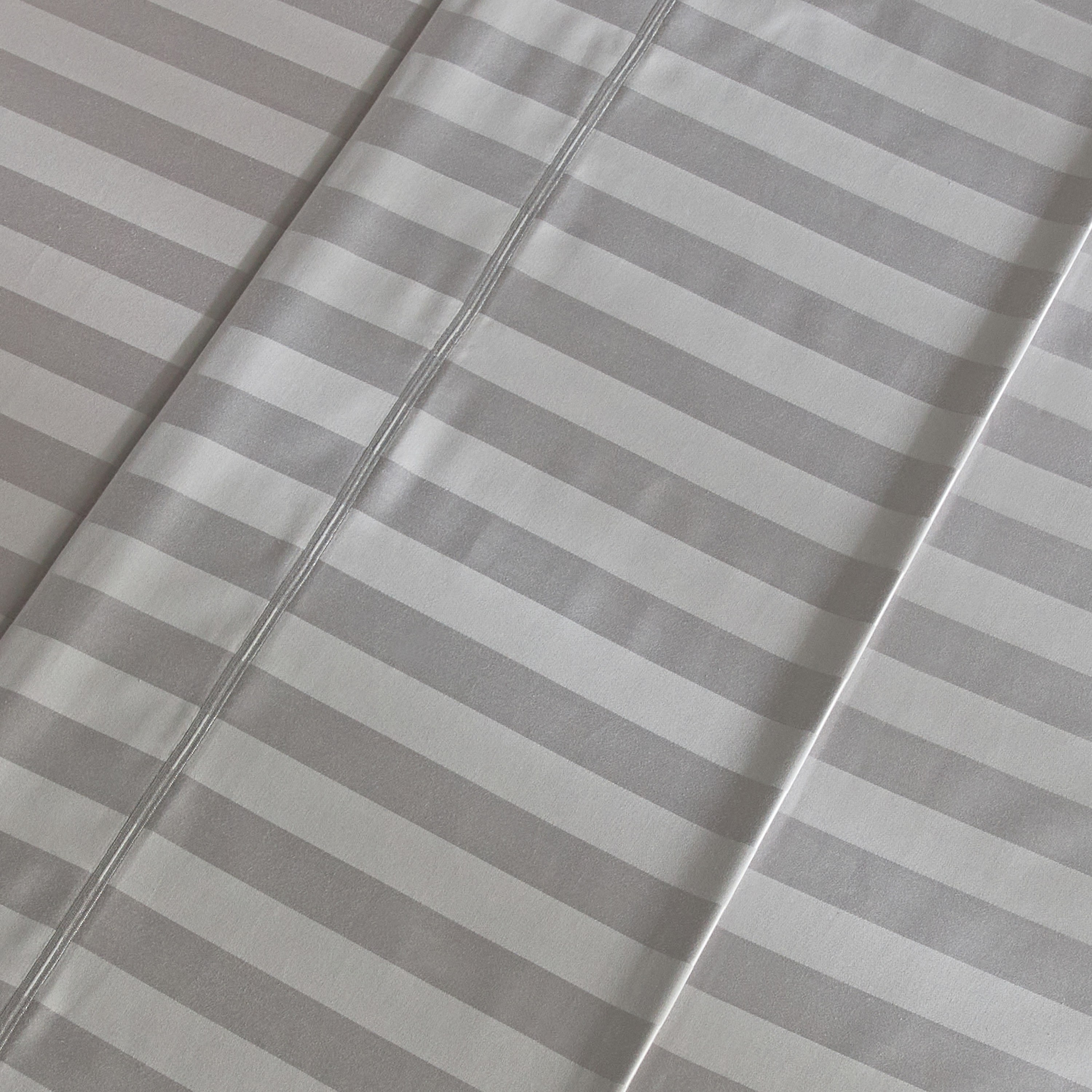 Satin Stripe Pima Cotton Sateen 525 Thread Count Super King Flat Sheet - 260x270 cm-household-bedding-sheetsandpillowcases-flatsheets-image-3