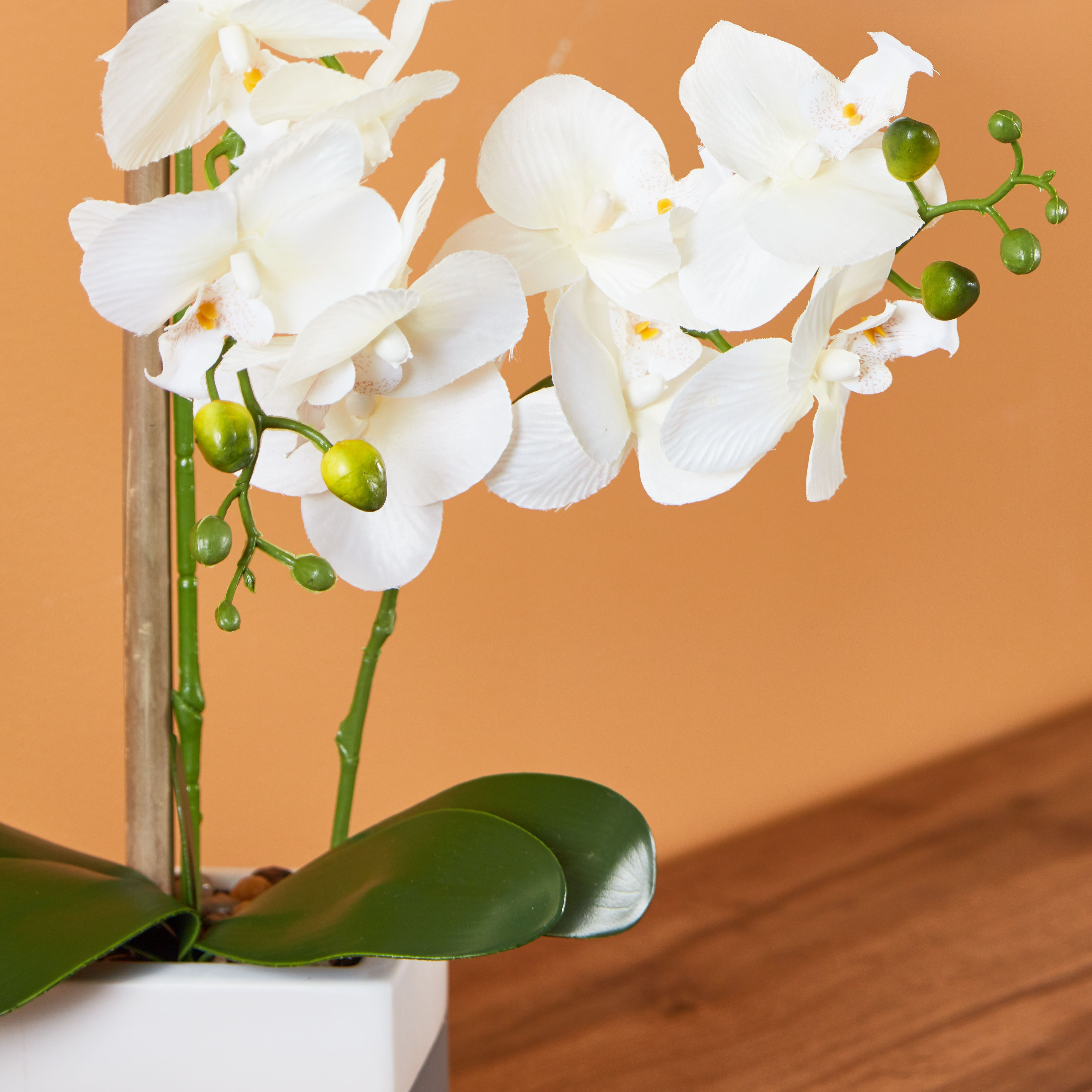 White Orchid Artificial Plant in Ceramic Pot - 63.5 cms-household-gardenandoutdoor-artificialflowersandplants-flowers-image-3