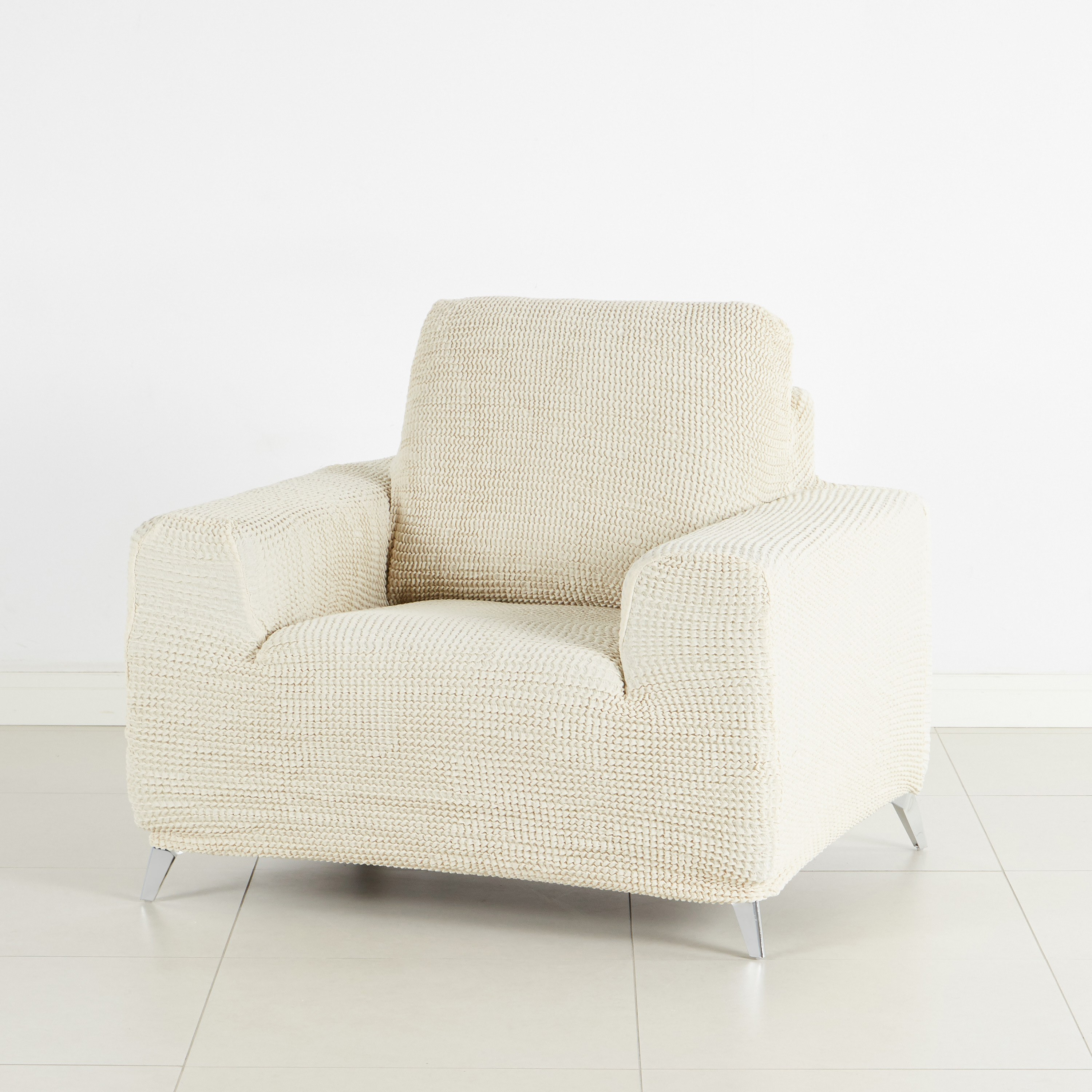 Glamour Super Stretch Textured Single Seater Sofa Cover - 70x110 cms-household-cushionsandthrows-seatcovers-image-4