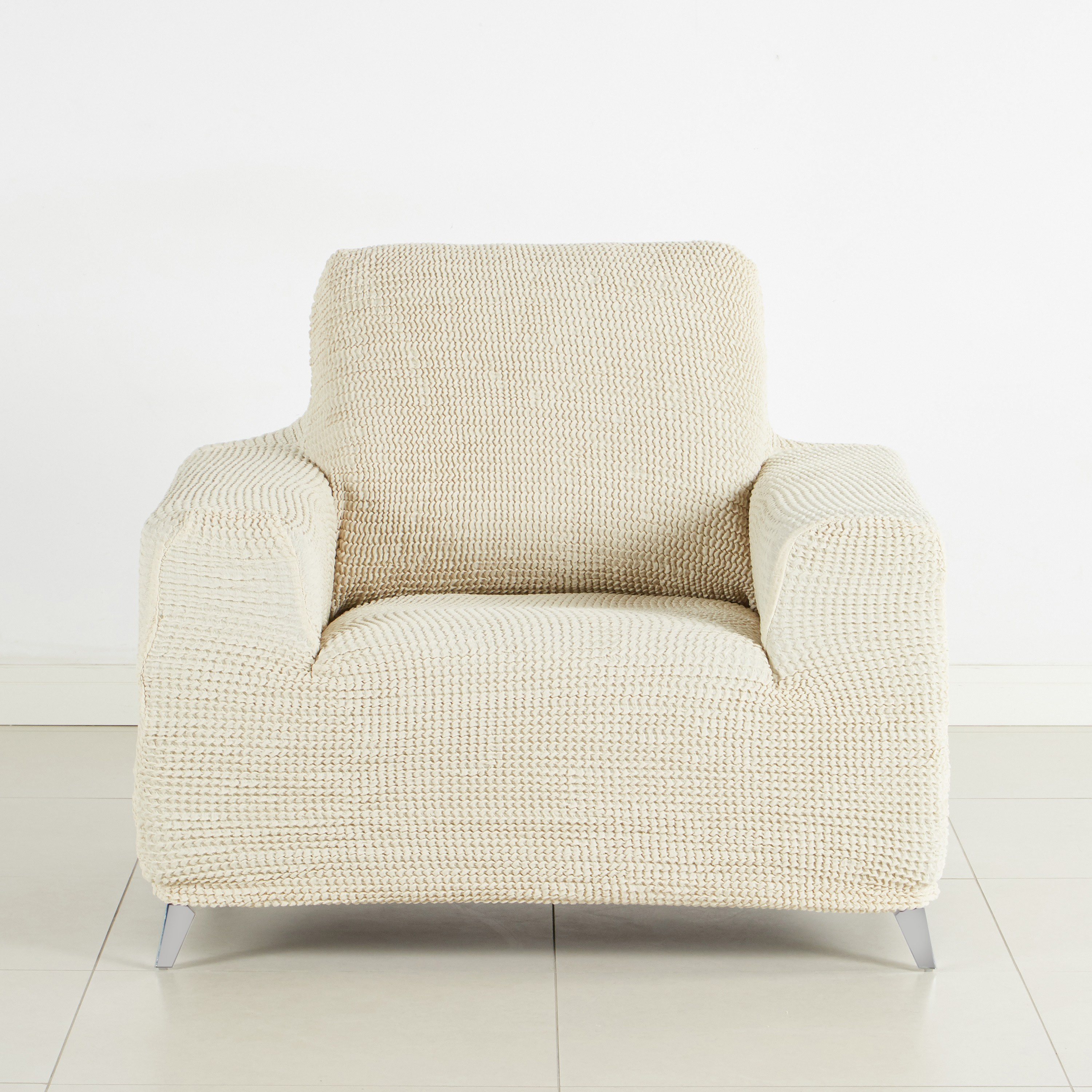Glamour Super Stretch Textured Single Seater Sofa Cover - 70x110 cms-household-cushionsandthrows-seatcovers-image-2