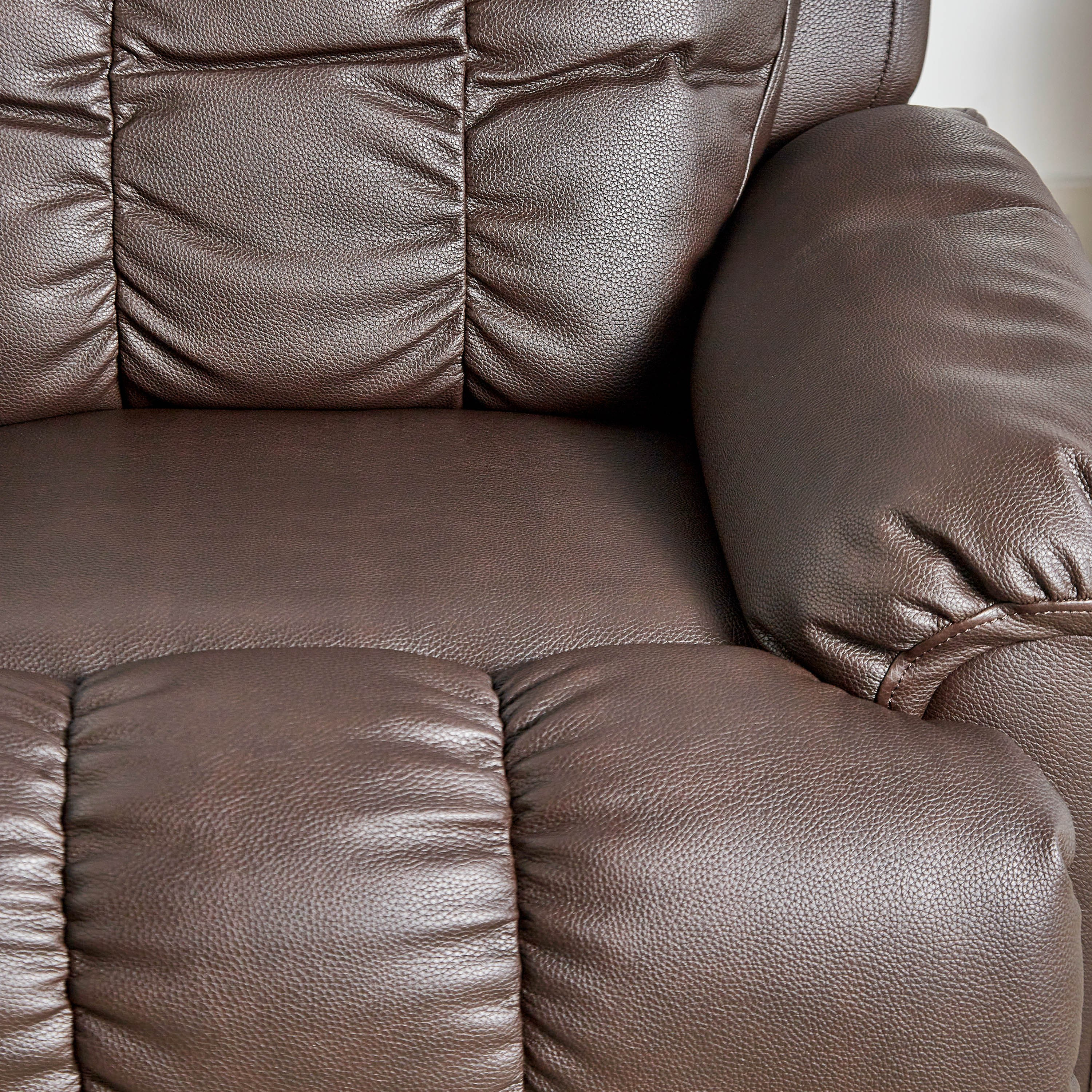 Berry Faux Leather Rocking Recliner