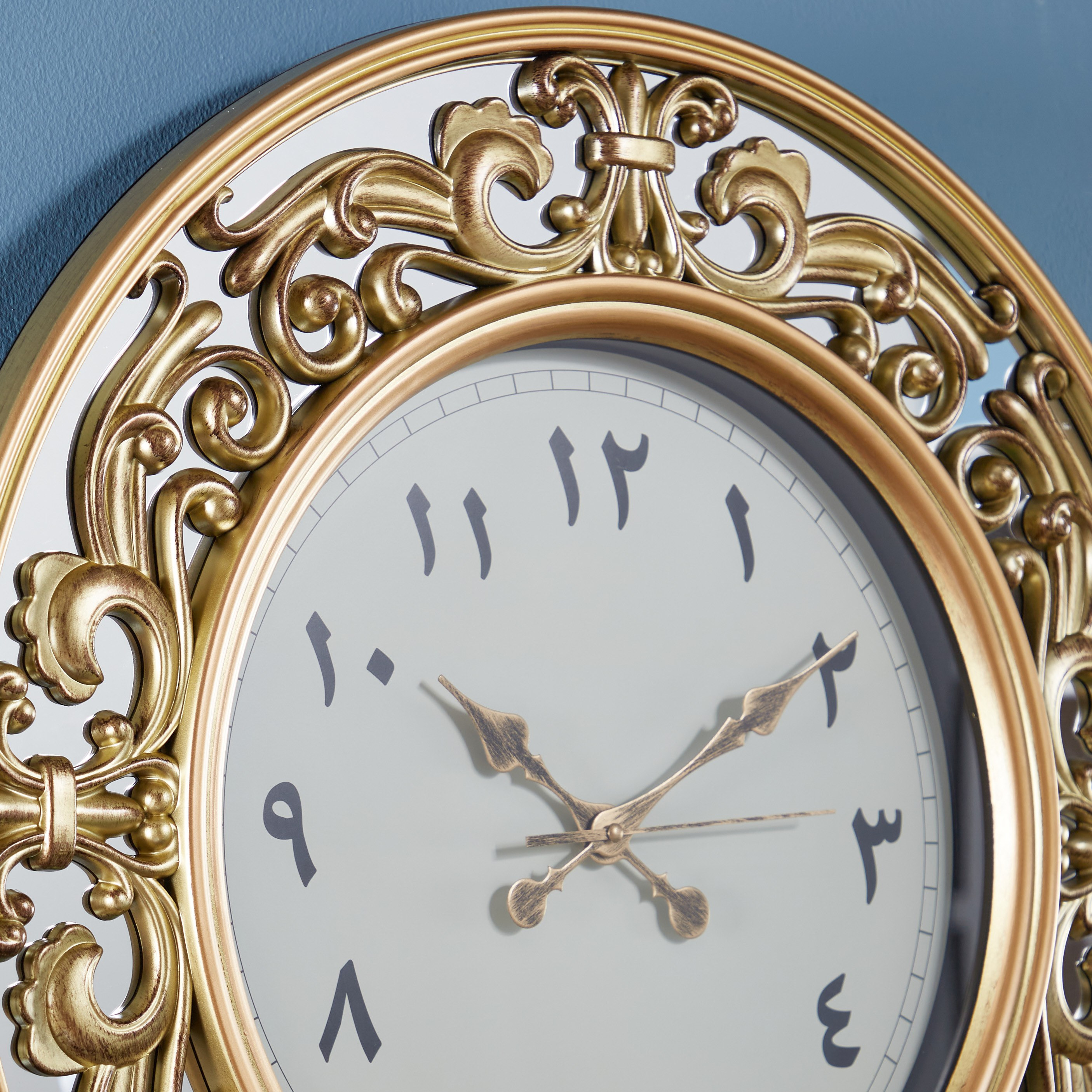 Ansdell Metallic Finish Round Wall Clock-household-walldecorandmirrors-clocks-image-3