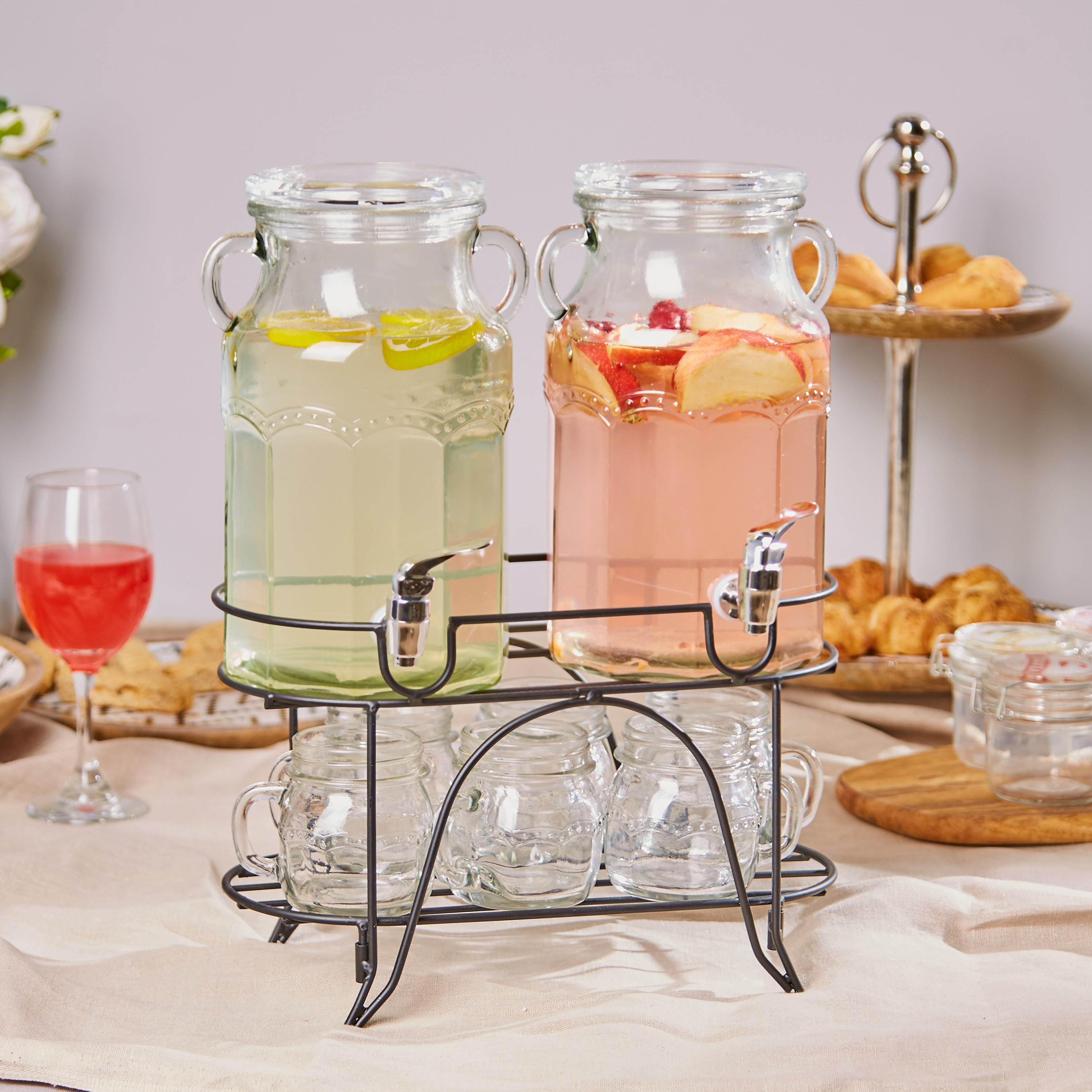 La Granee 9-Piece Glass Juice Barrel Set-household-dining-drinkserveware-dispensers-image-3