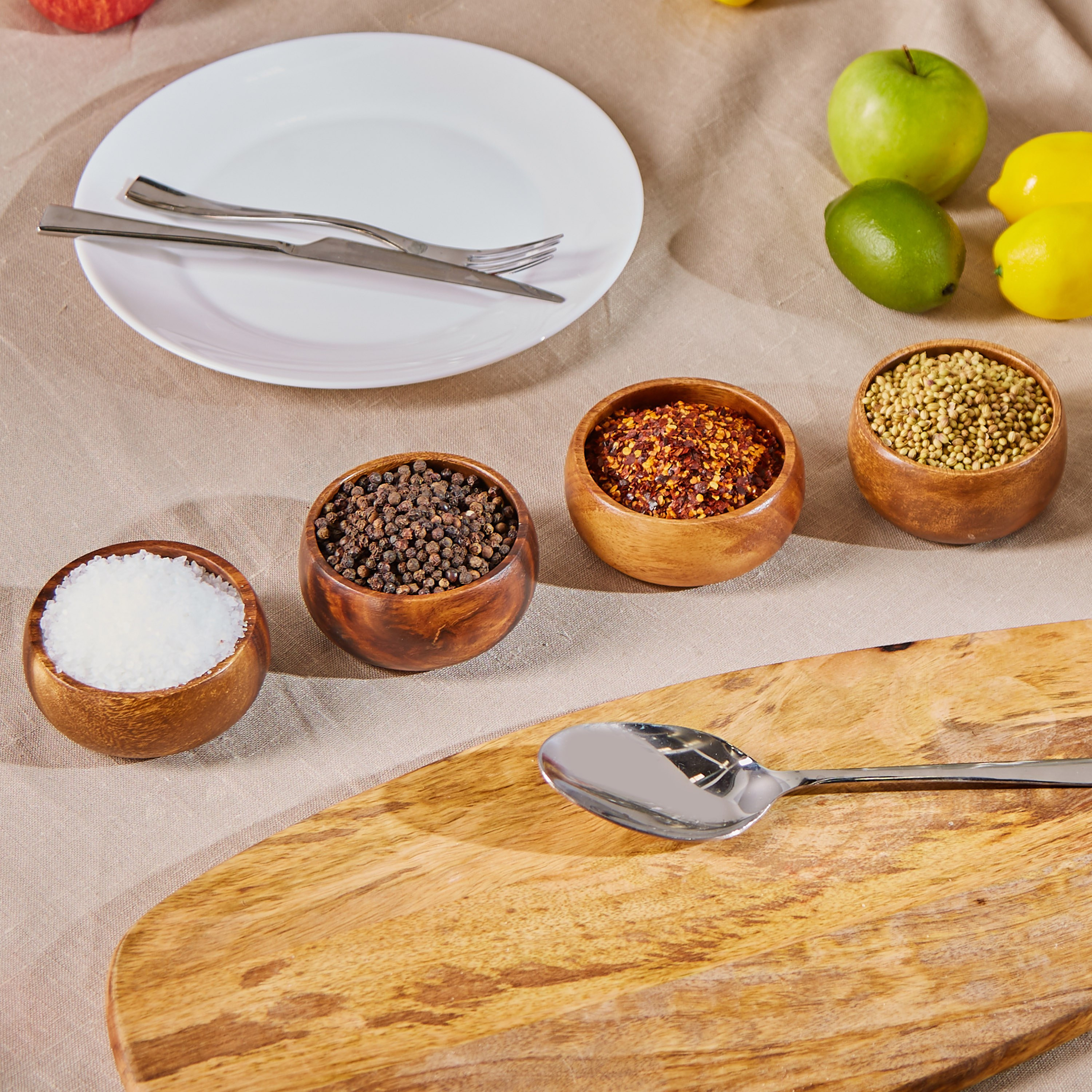Acacia Wooden Calabash in Pouch - Set of 4-household-dining-dinnerware-bowls-image-2