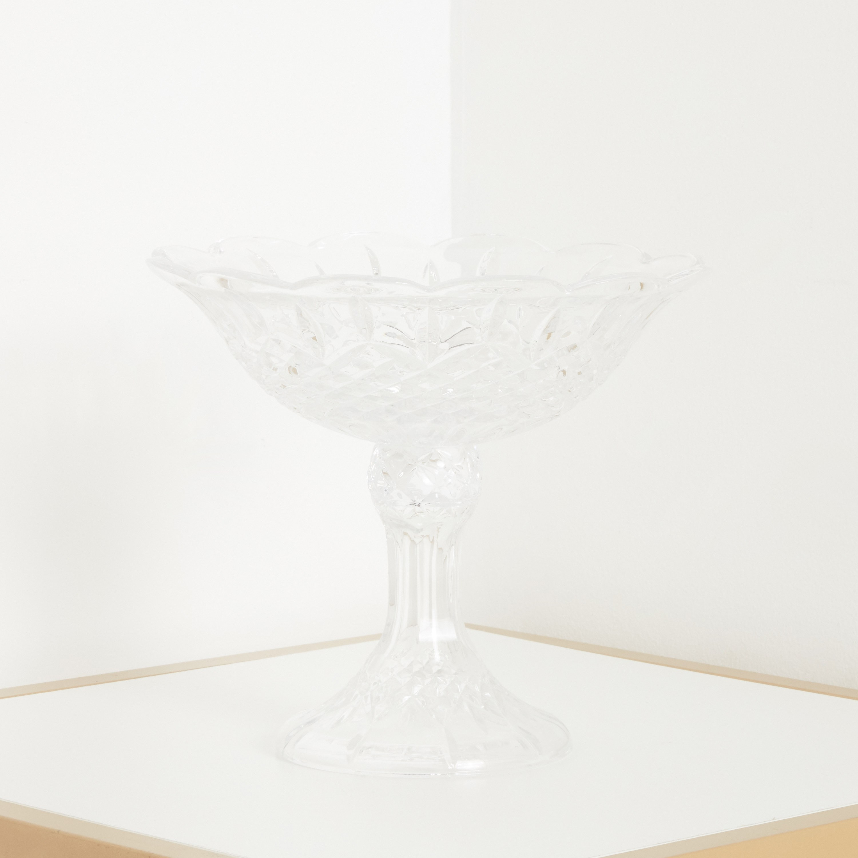 Dorun Clear Glass Decorative Stem Bowl-household-decor-vasesandbowls-image-1