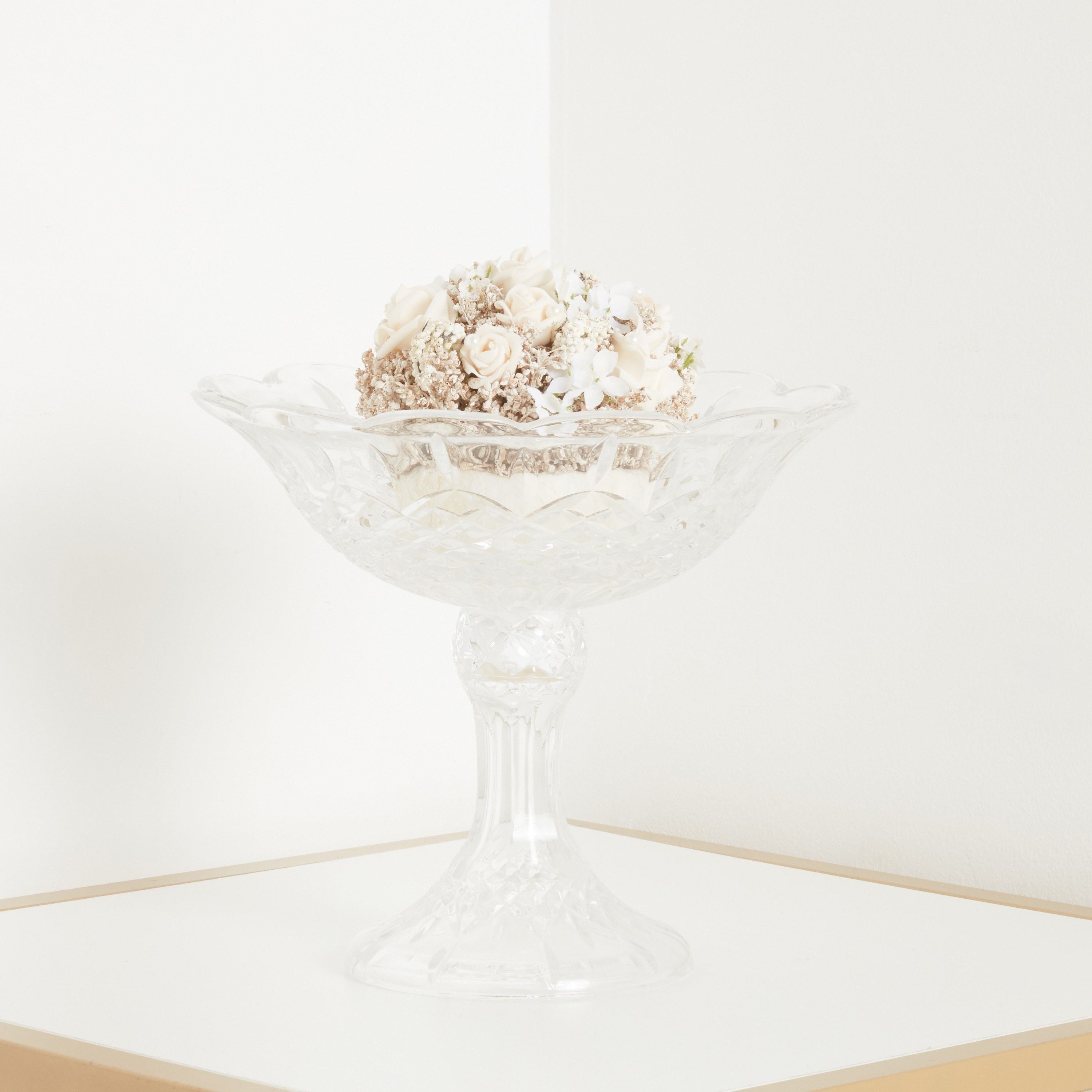 Dorun Clear Glass Decorative Stem Bowl-household-decor-vasesandbowls-image-5
