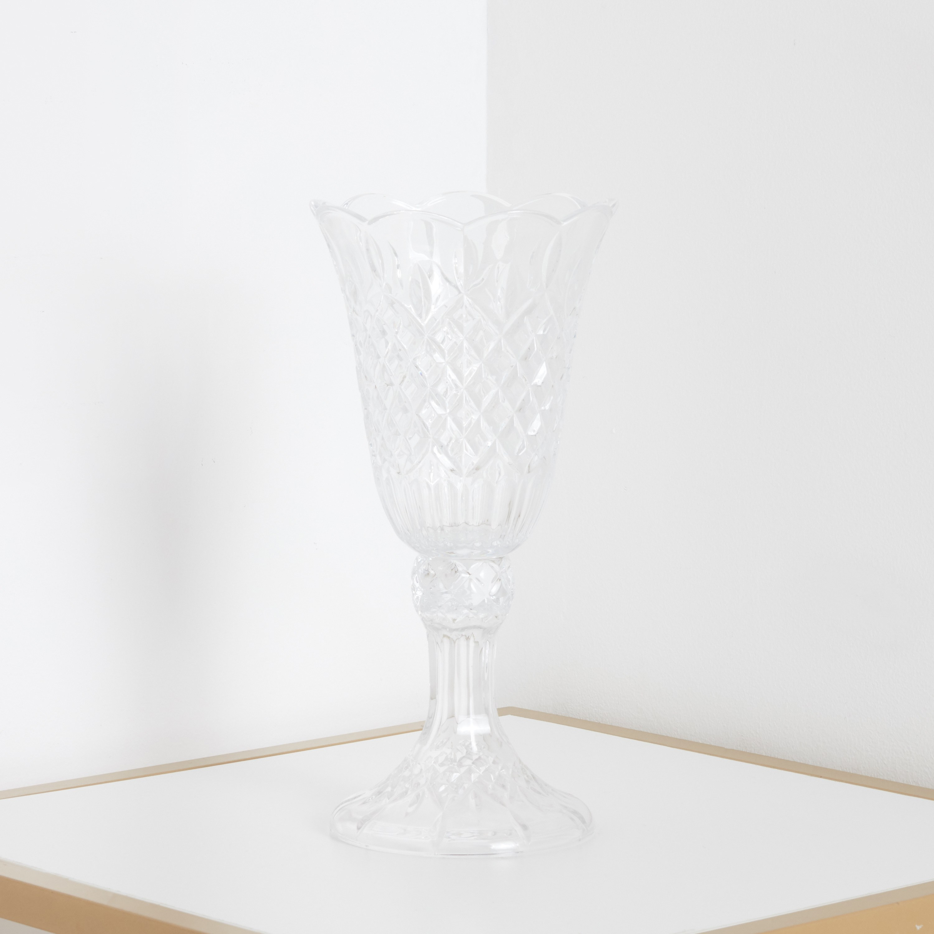 Dorun Clear Glass Decorative Stem Vase-household-decor-vasesandbowls-image-1