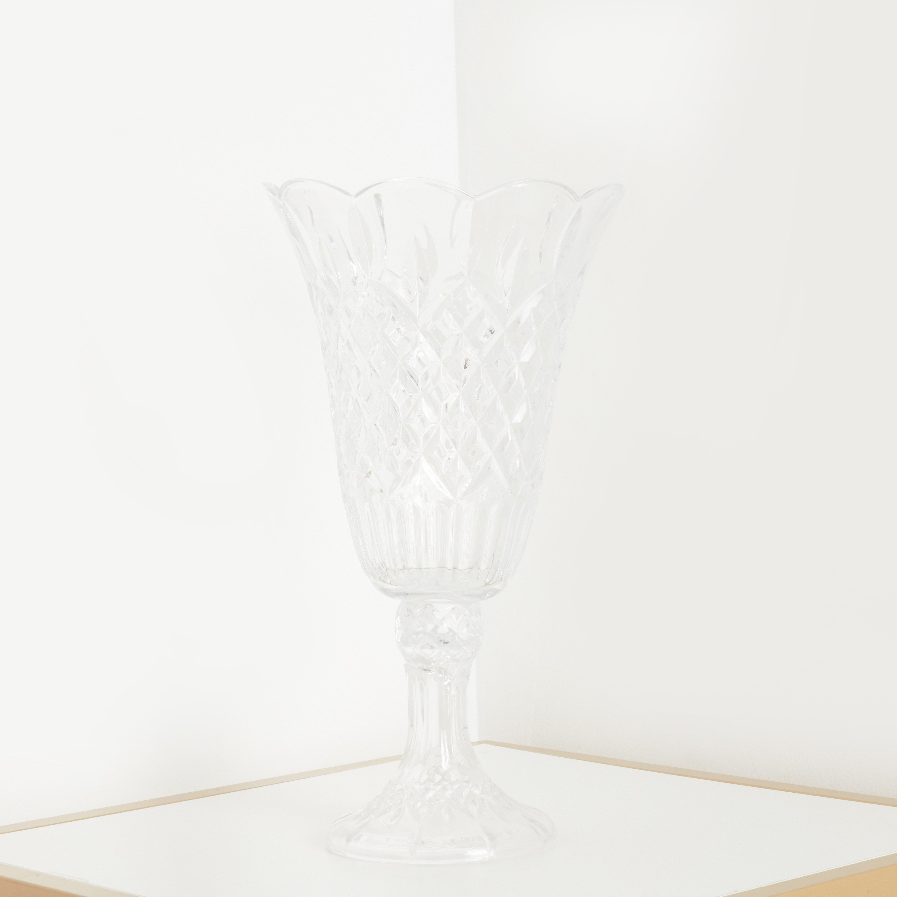 Dorun Clear Glass Decorative Stem Vase-household-decor-vasesandbowls-image-1