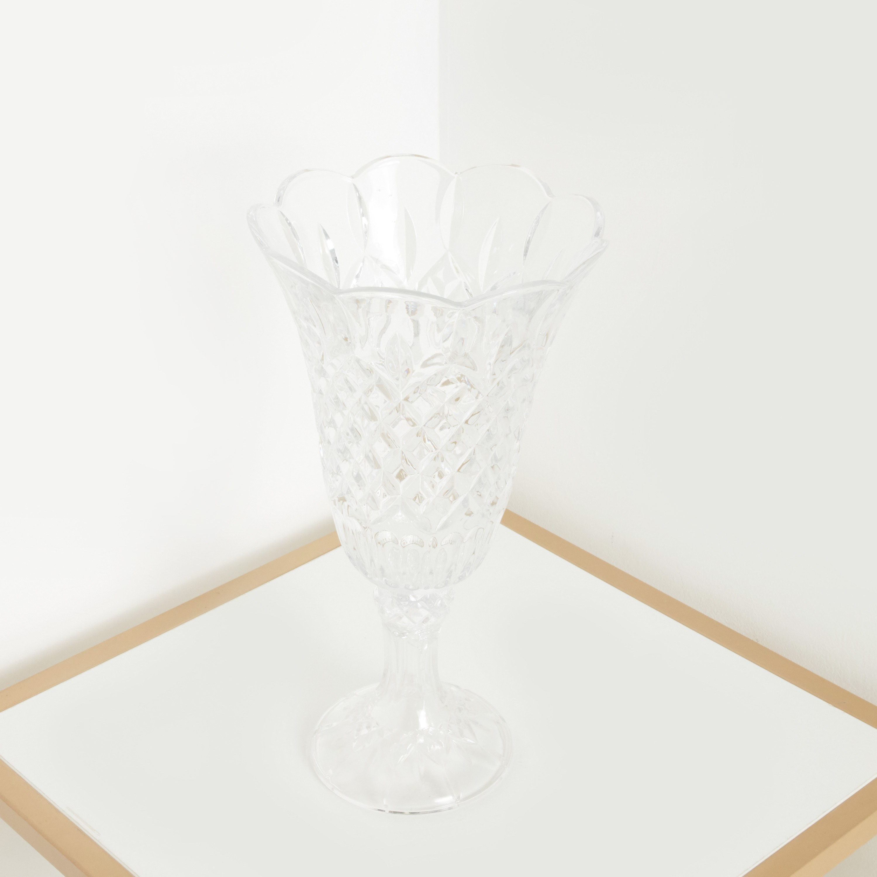 Dorun Clear Glass Decorative Stem Vase-household-decor-vasesandbowls-image-2