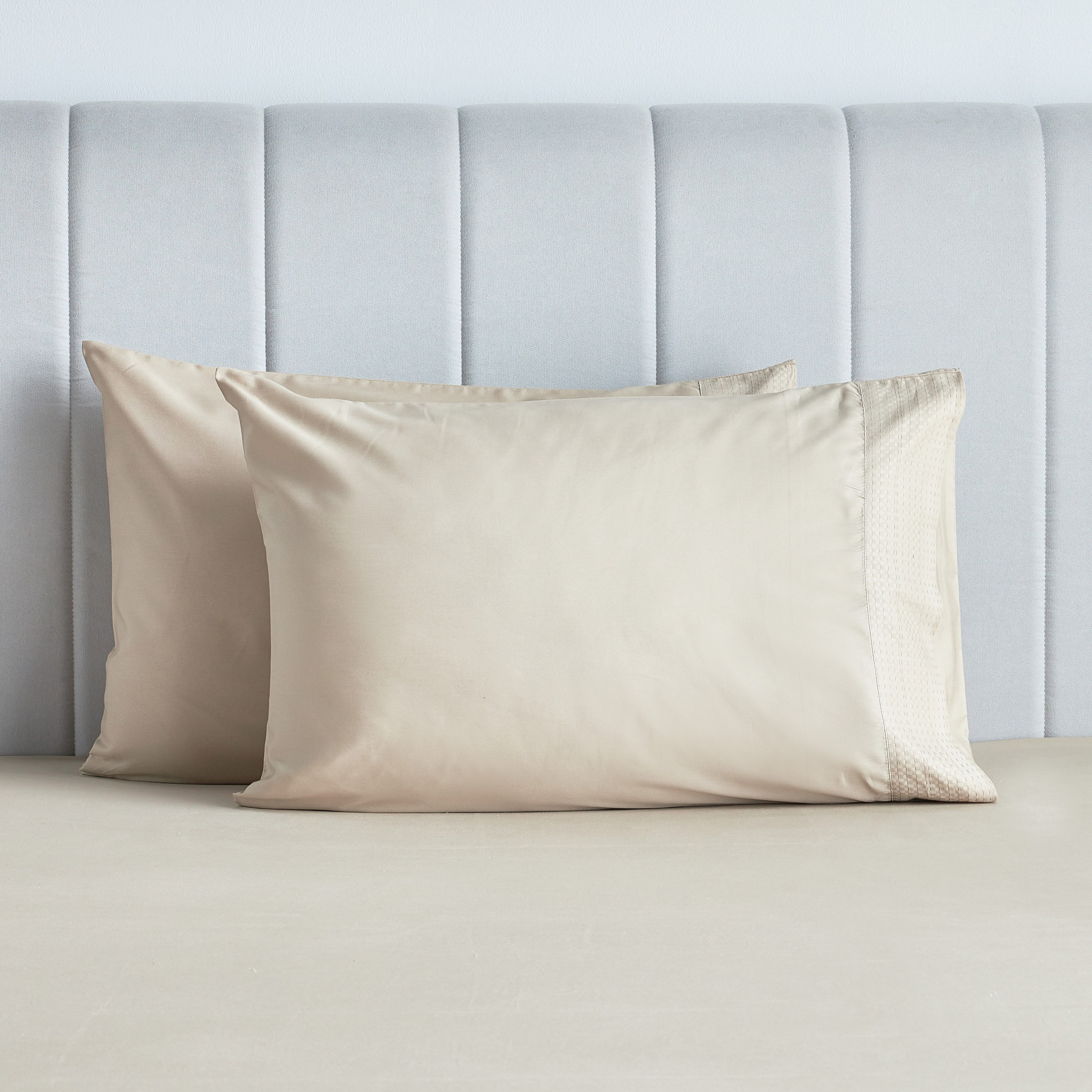 Eternity Cotton Percale 325 Thread Count 2-Piece King Pillowcase Set - 50x90 cm
