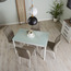 طقم طاولة طعام بسطح زجاجي 4 مقاعد - كافيه-furniture-diningroom-diningsets-image-6