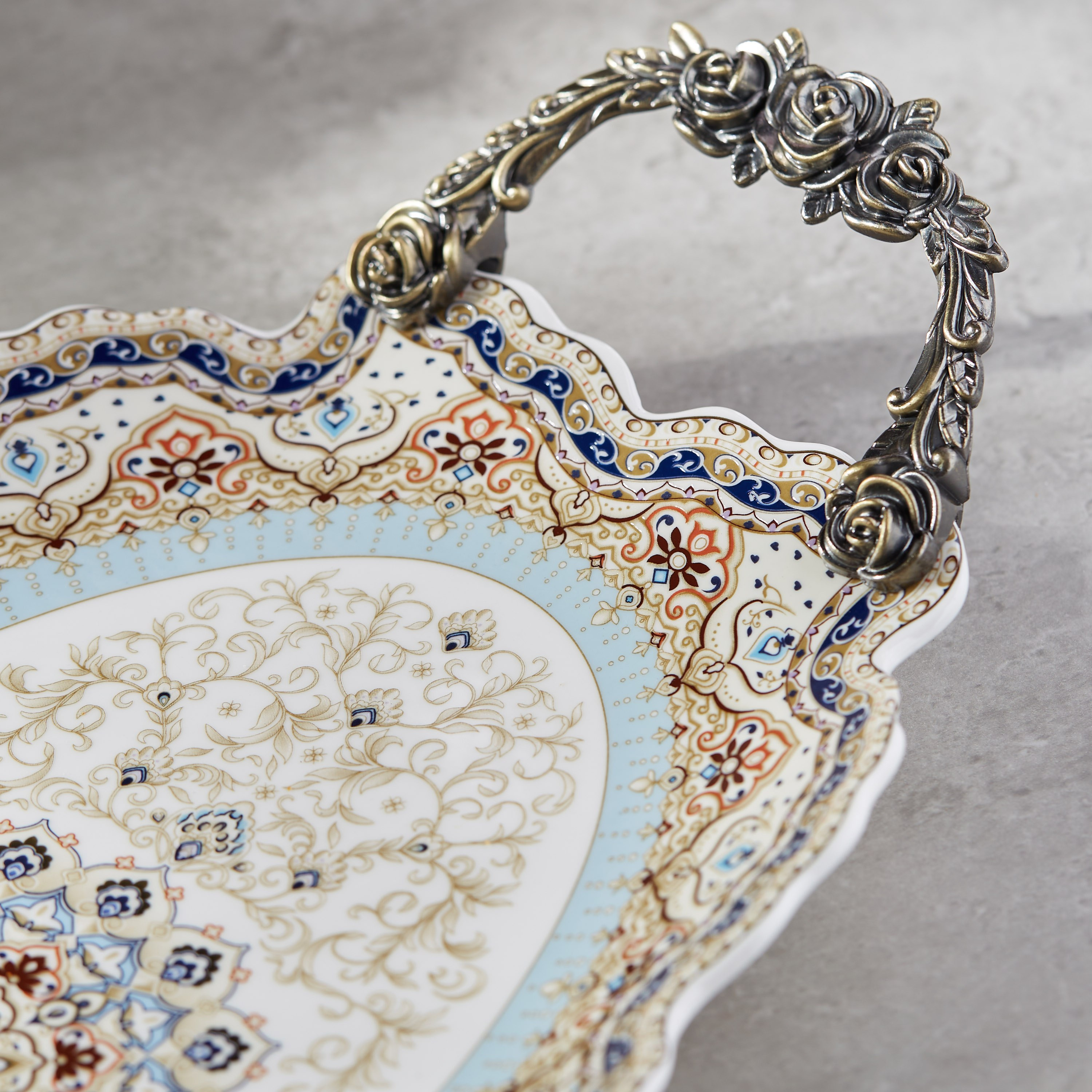 Danietta Oval Shaped Platter - 43x22 cm-household-dining-serveware-servingplatters-image-2