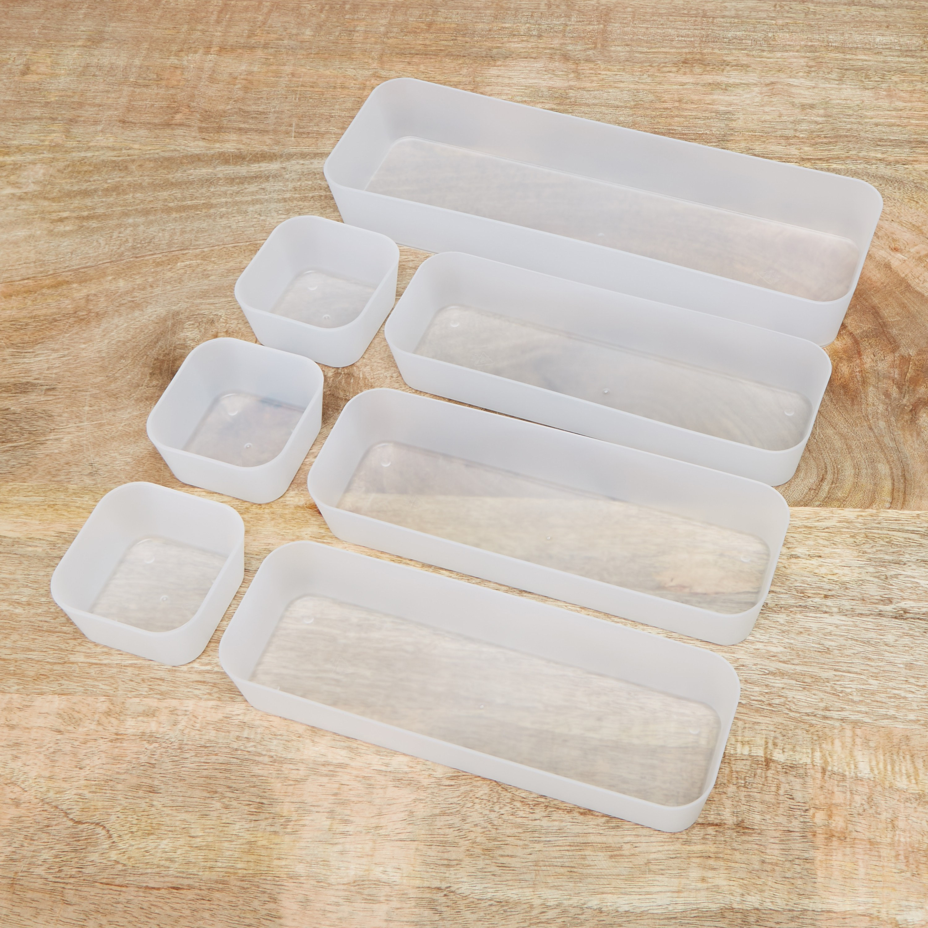 Frosted 7-Piece Drawer Organiser Set-household-storage-storagesolutions-drawerorganizing-image-2