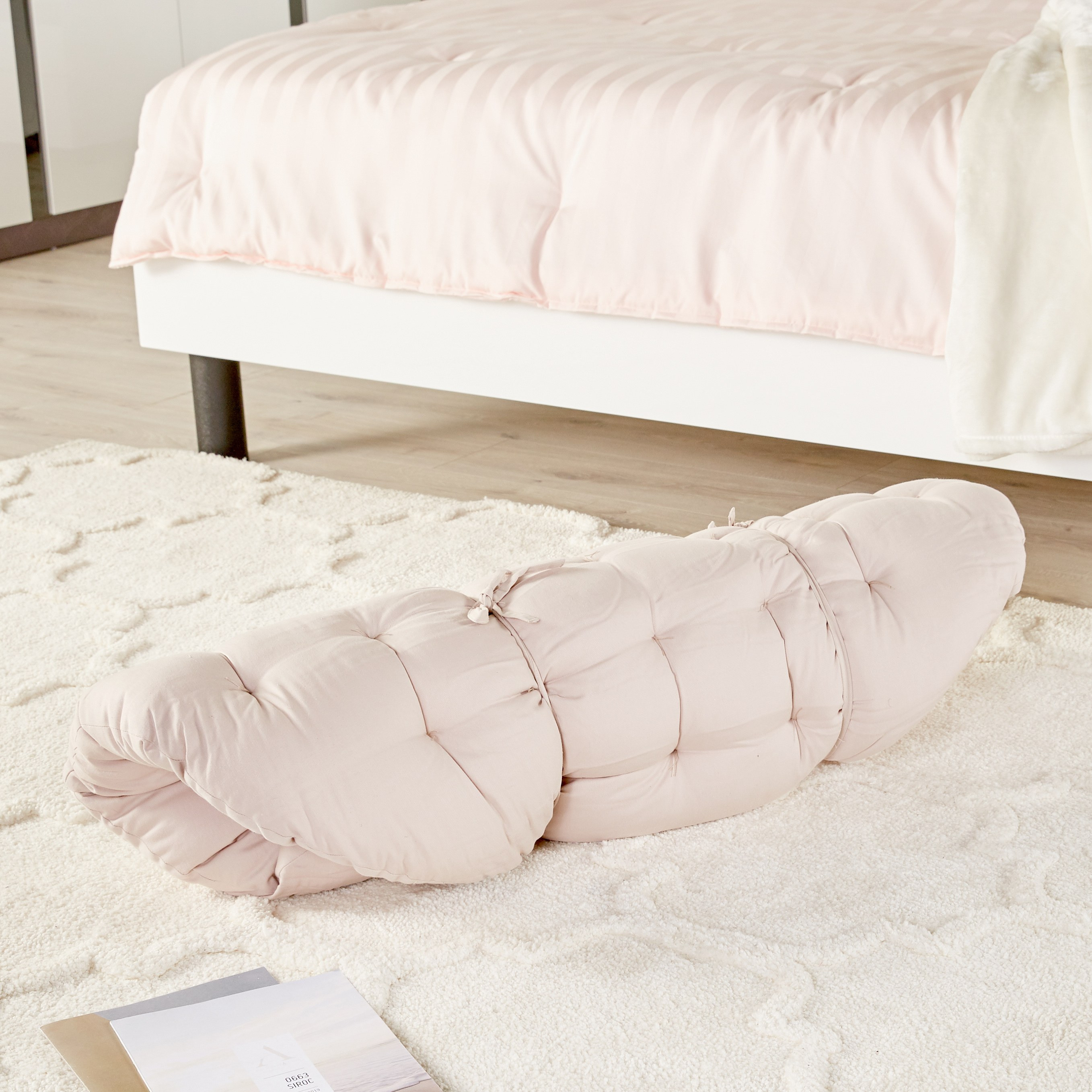 Mabelline Quilted Circular Cushion - 100x55 cms-household-cushionsandthrows-floorcushions-image-4