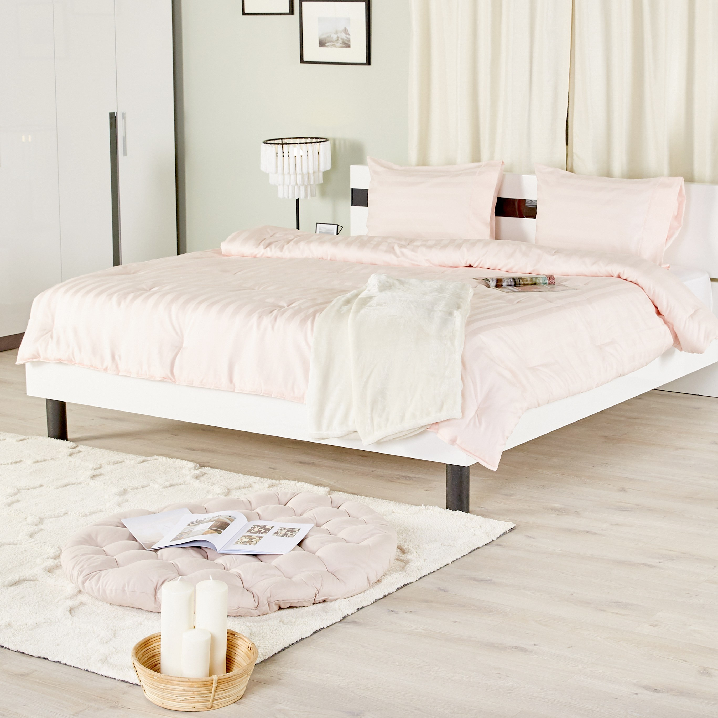 Mabelline Quilted Circular Cushion - 100x55 cms-household-cushionsandthrows-floorcushions-image-5