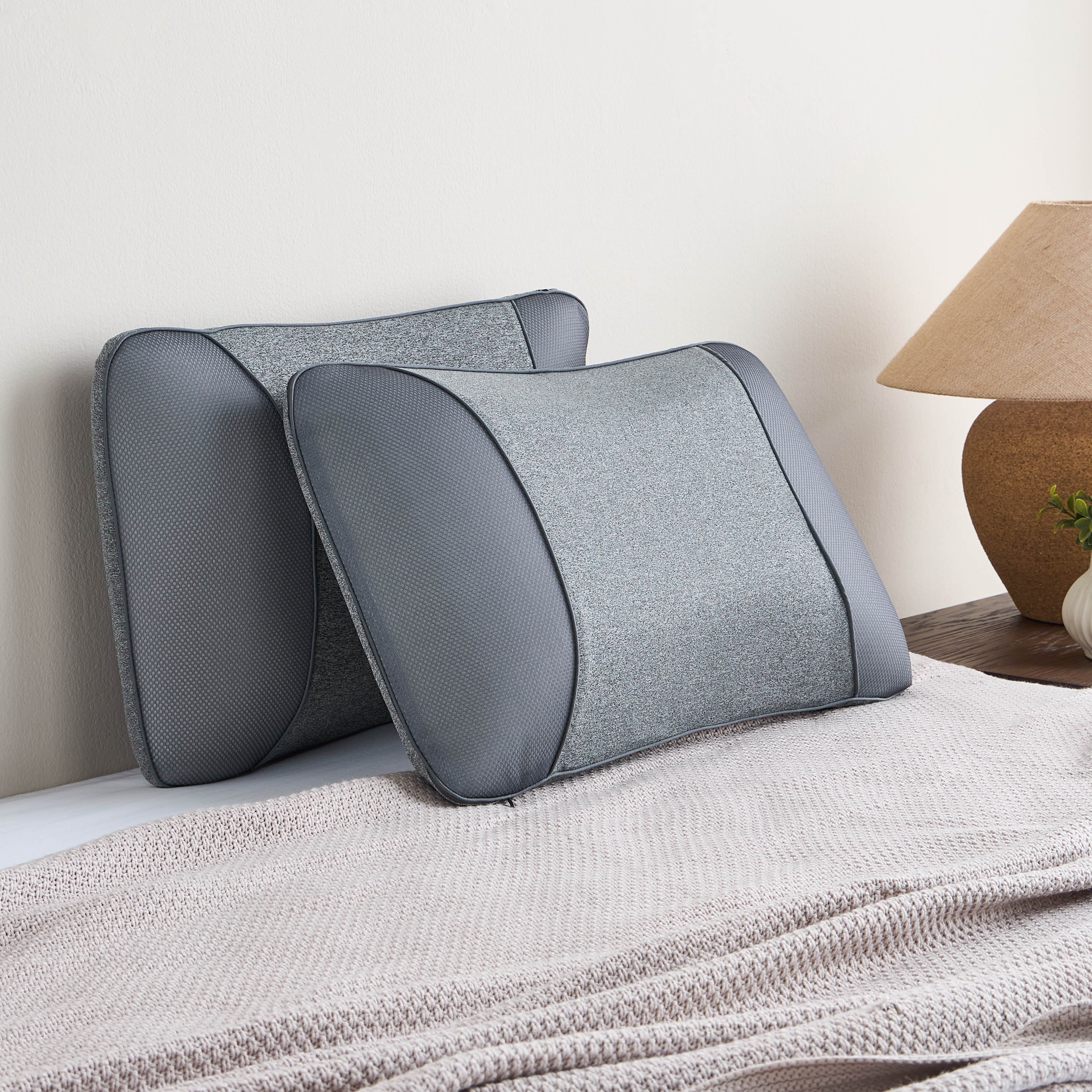 Orthopedic Dual-Position Firm Memory Foam 1-Piece Pillow - 60x40 cm