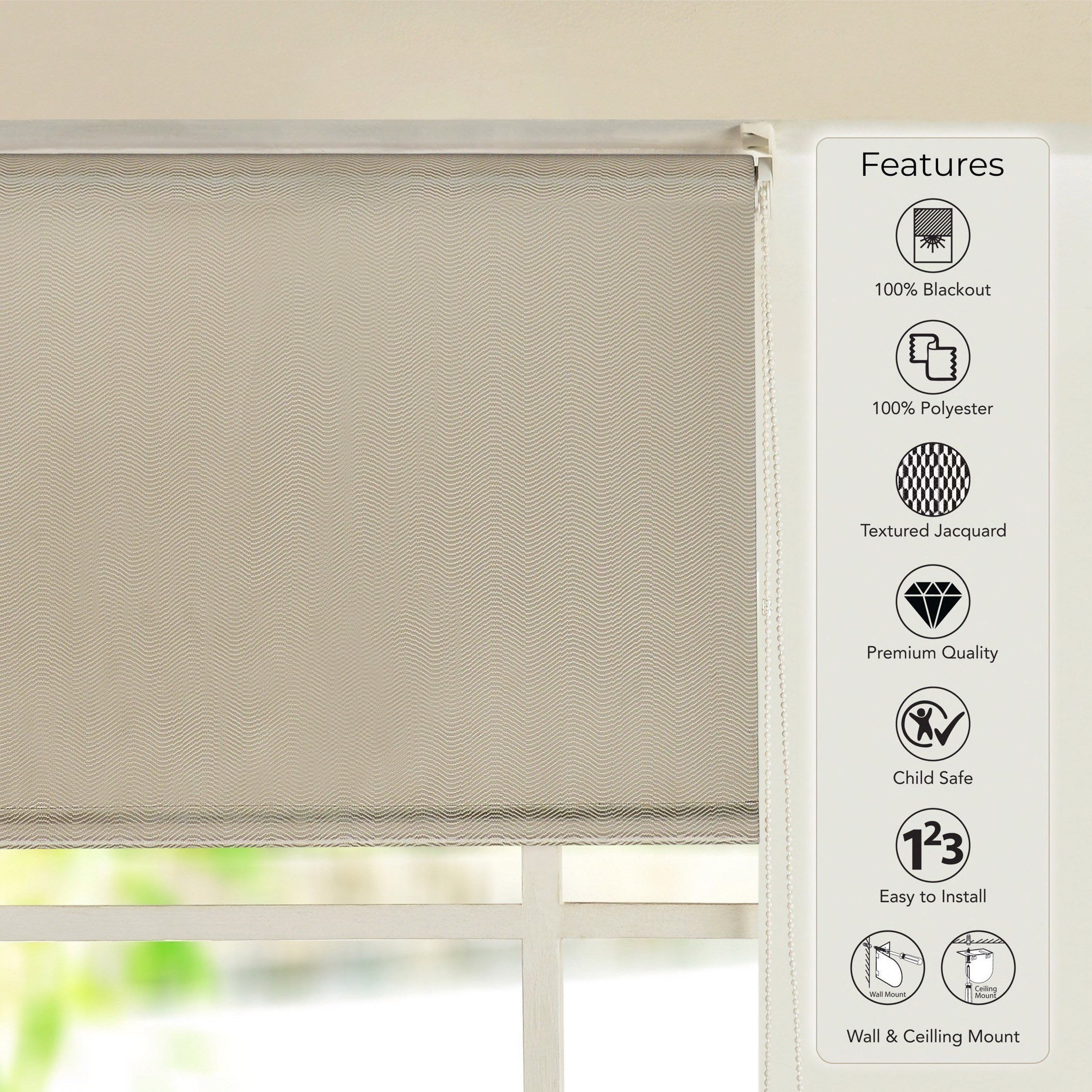 Roller Jacquard Blind - 150x210 cm-household-windows-blinds-image-5