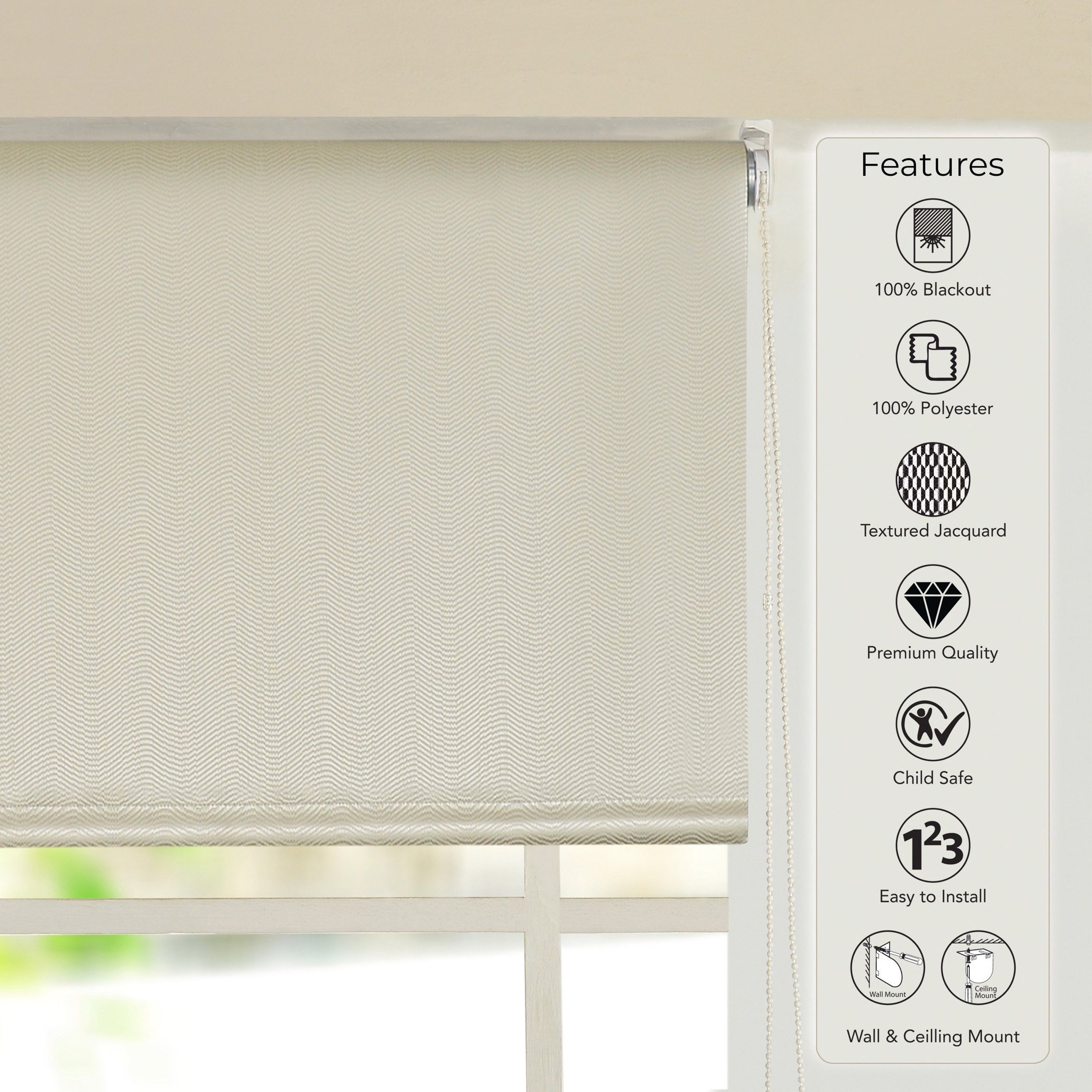 Roller Jacquard Blind - 150x210 cm-household-windows-blinds-image-5