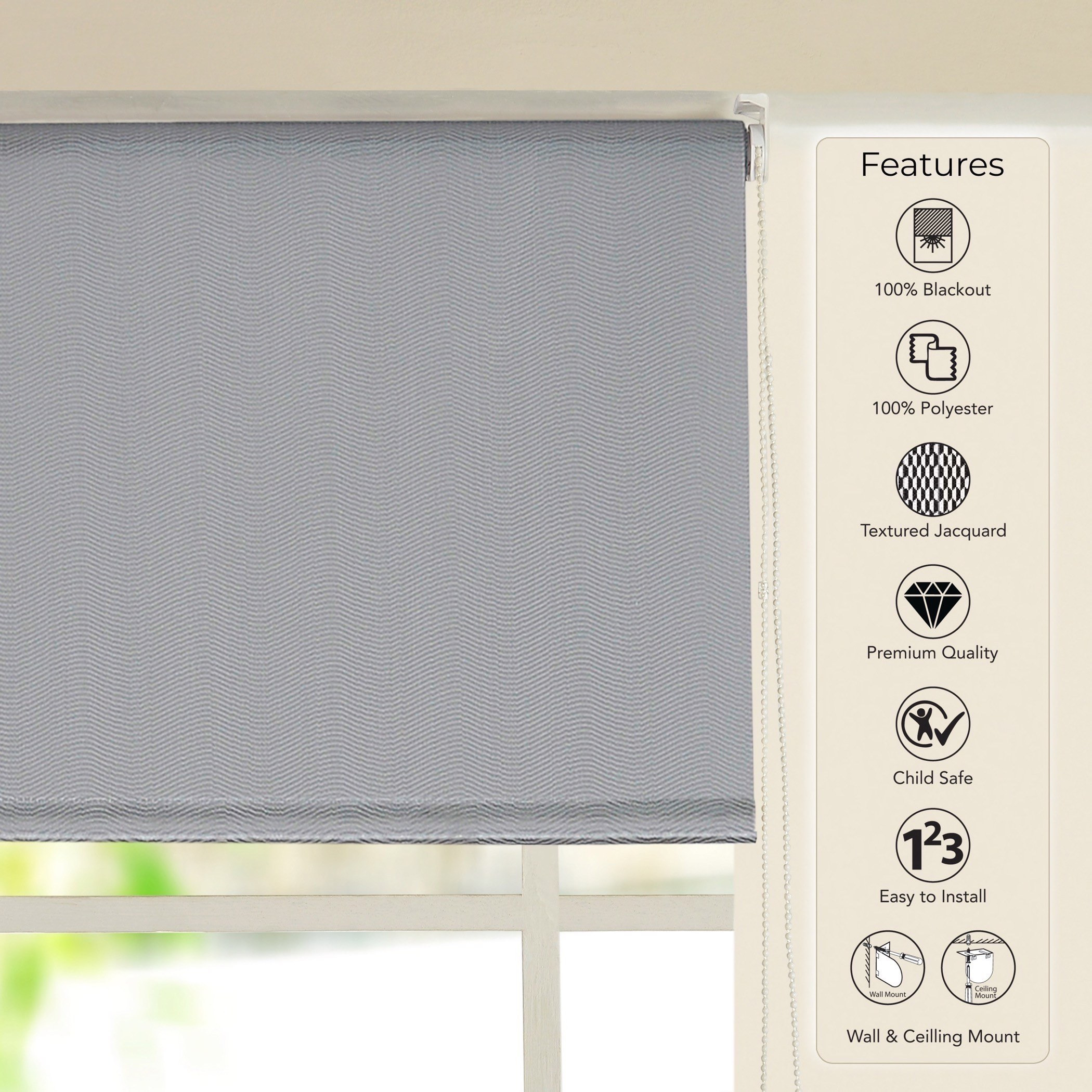 Roller Jacquard Blind - 150x210 cm-household-windows-blinds-image-5