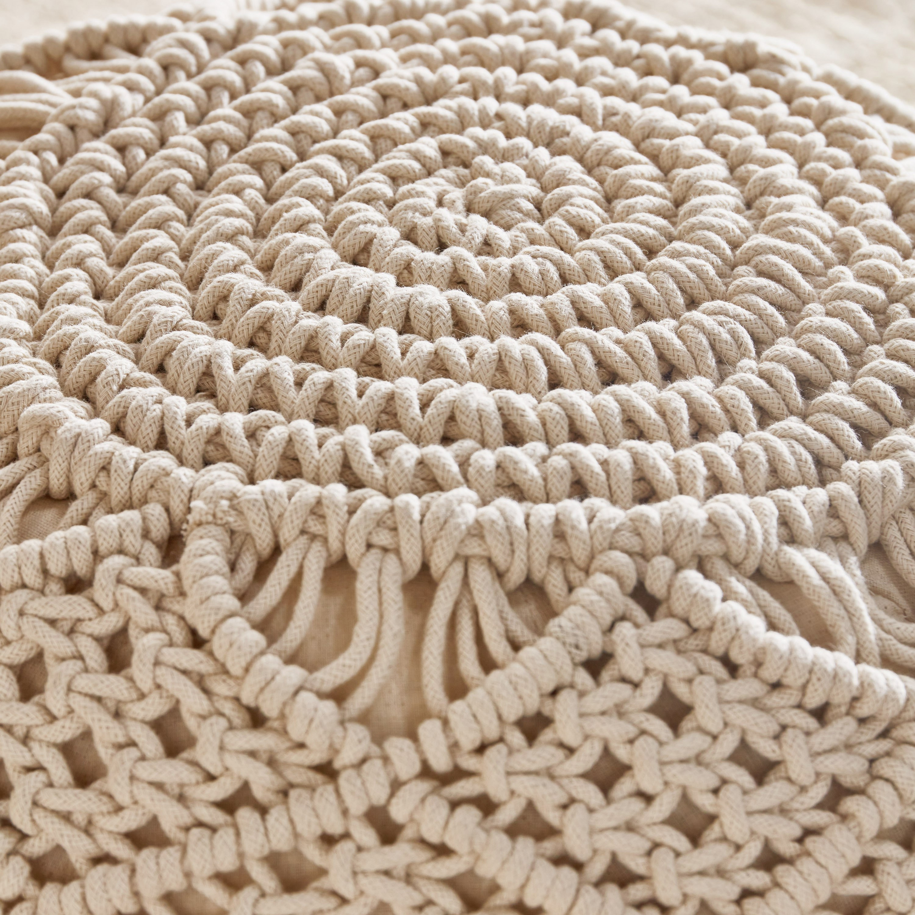 Macrane Pouf - 40x55 cm-household-cushionsandthrows-poufs-image-3
