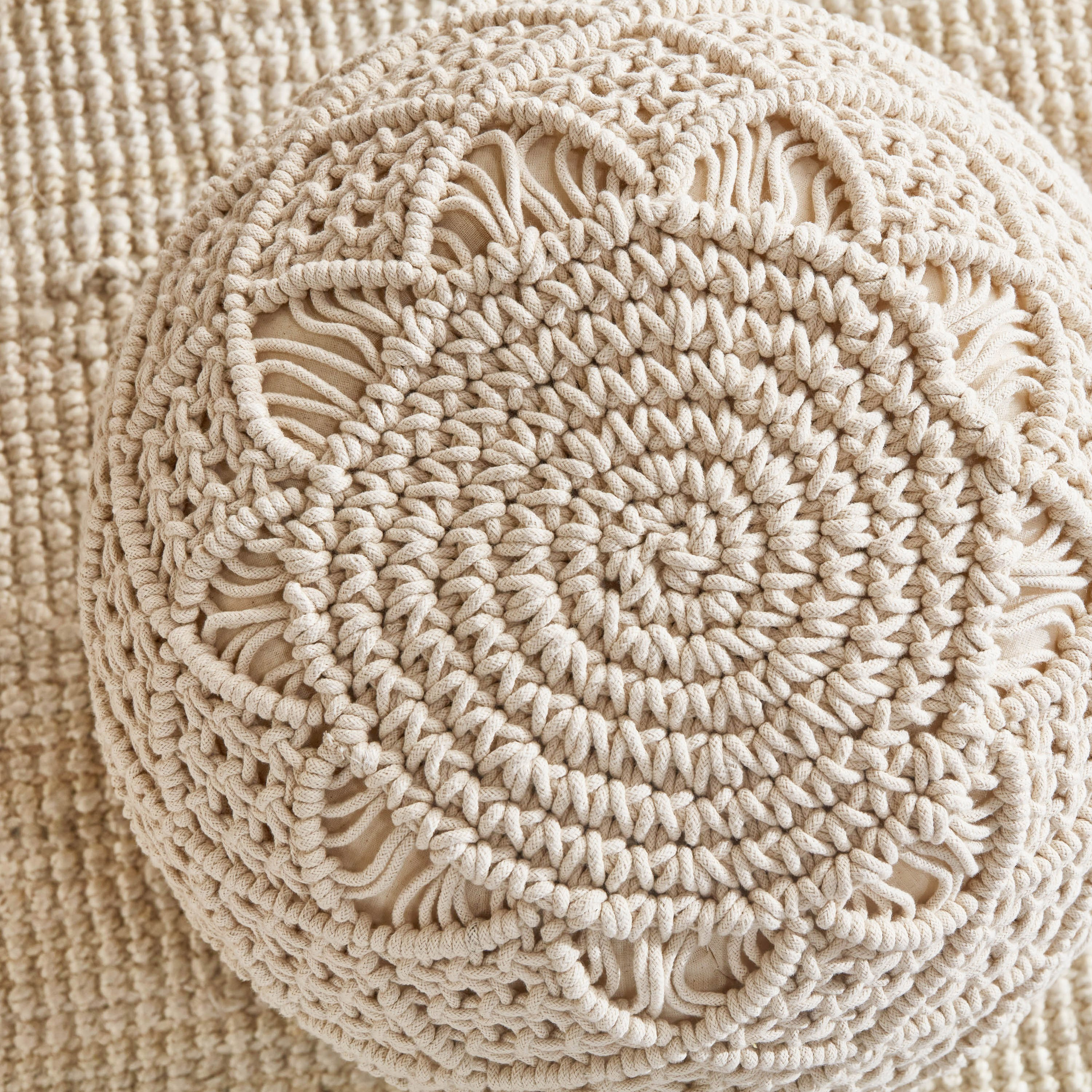 Macrane Pouf - 40x55 cm-household-cushionsandthrows-poufs-image-4