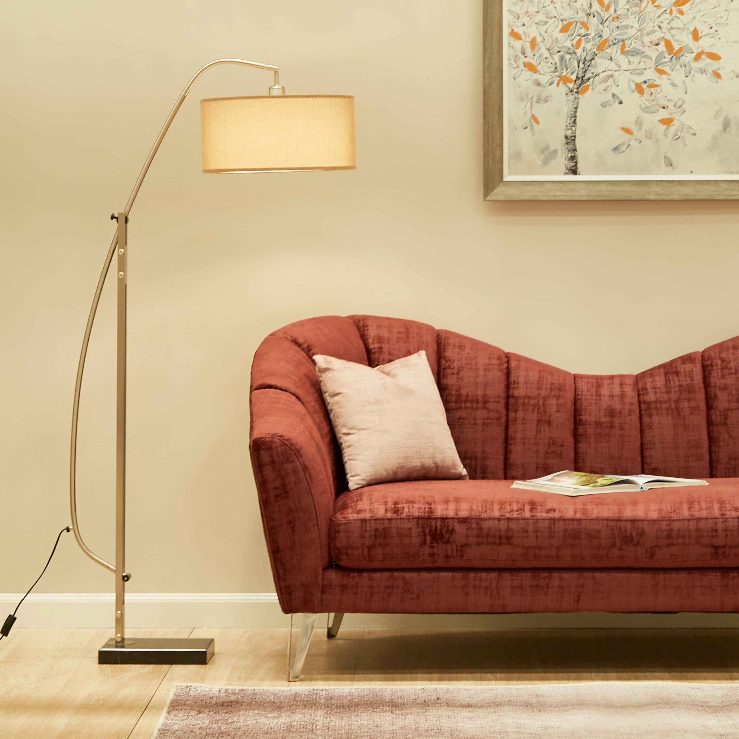 Shihab Metal Arc Floor Lamp - 199 cm-household-lighting-floorlamps-image-1