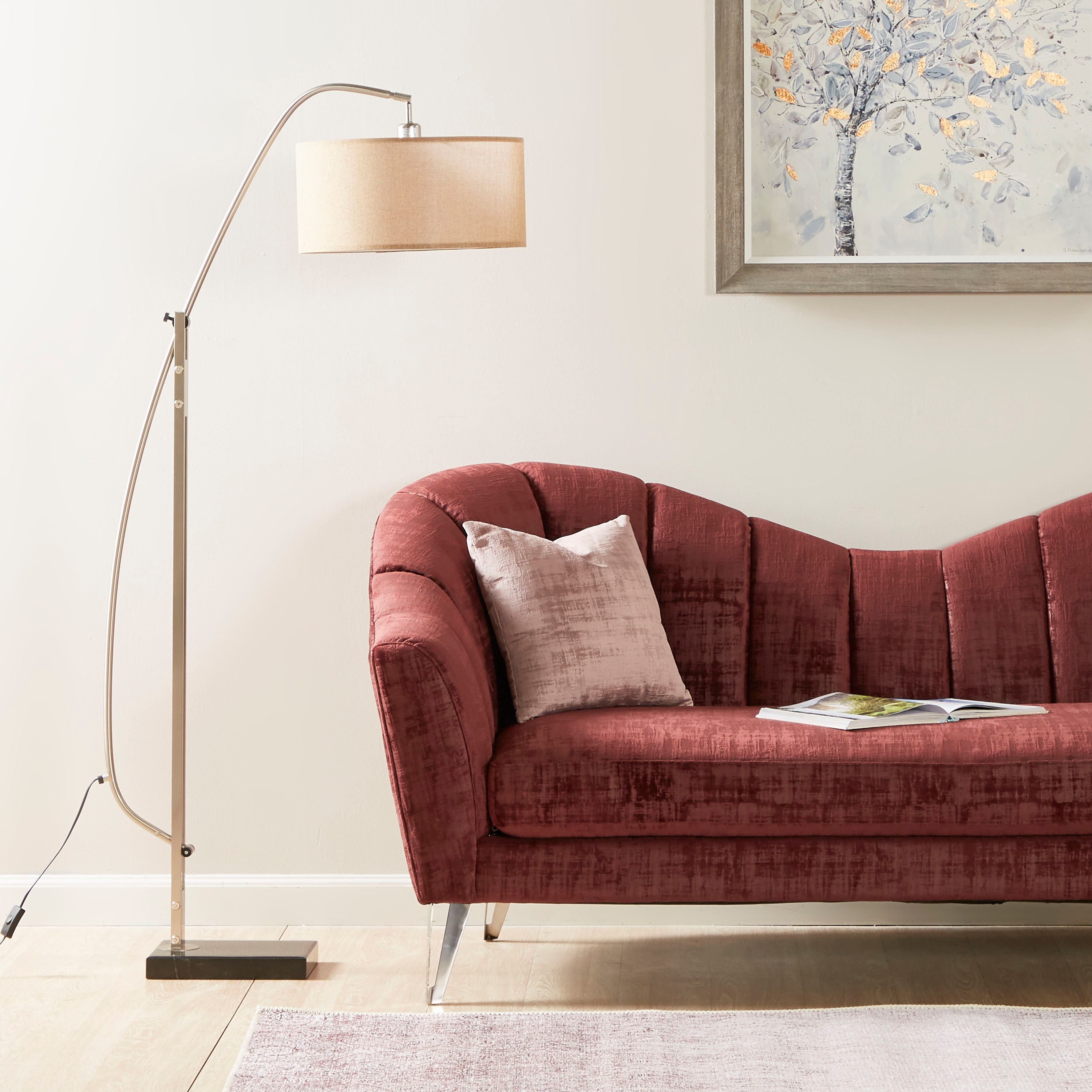 Shihab Metal Arc Floor Lamp - 199 cm-household-lighting-floorlamps-image-2