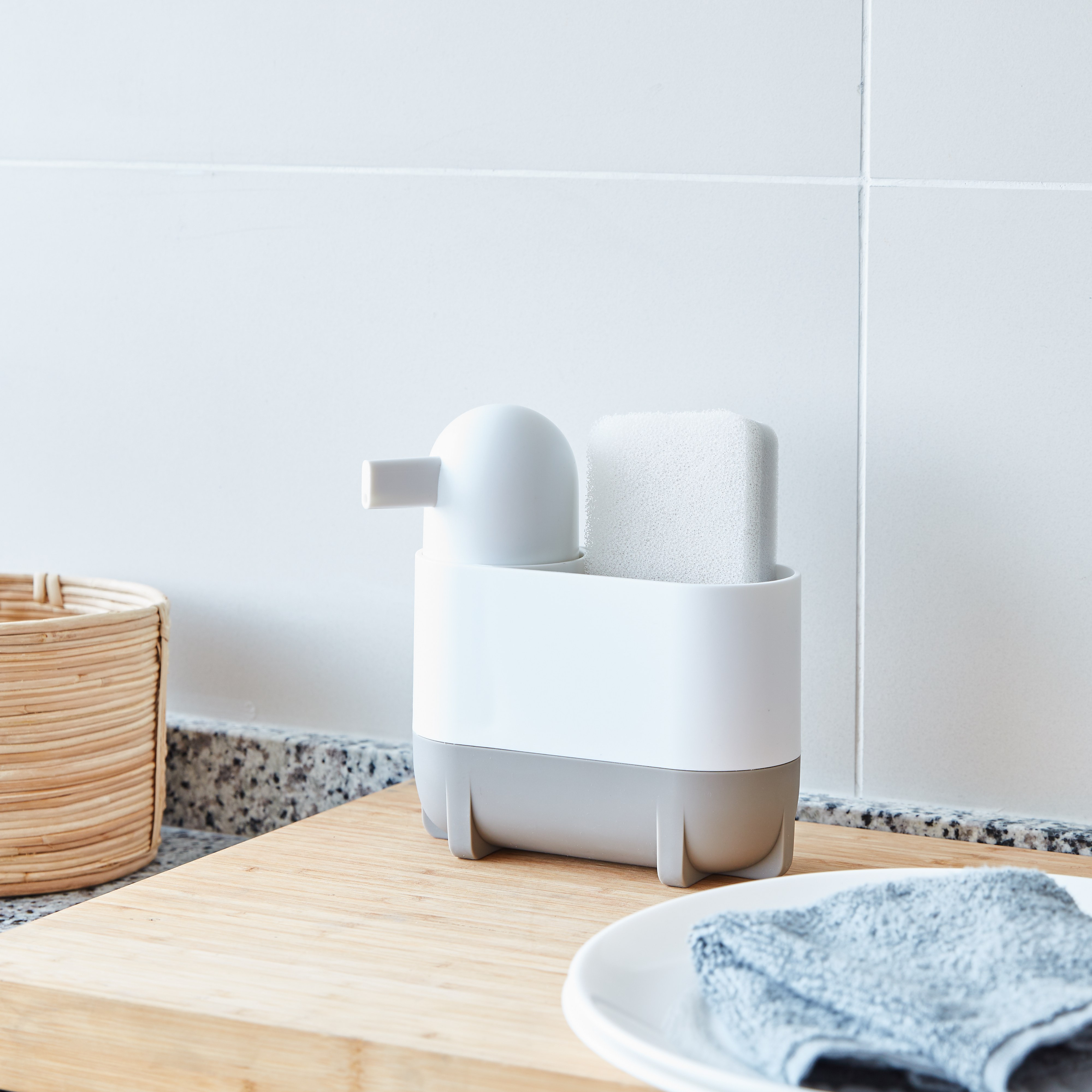 THINK SINK Liquid-Detergent Dispenser with Dishcloth Rack-household-kitchen-dishwashingandaccessories-accessories-image-2
