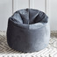 Velvet Textured Bean Bag Chair-furniture-sofaandseating-ottomansbeanbagsandpoufs-image-1
