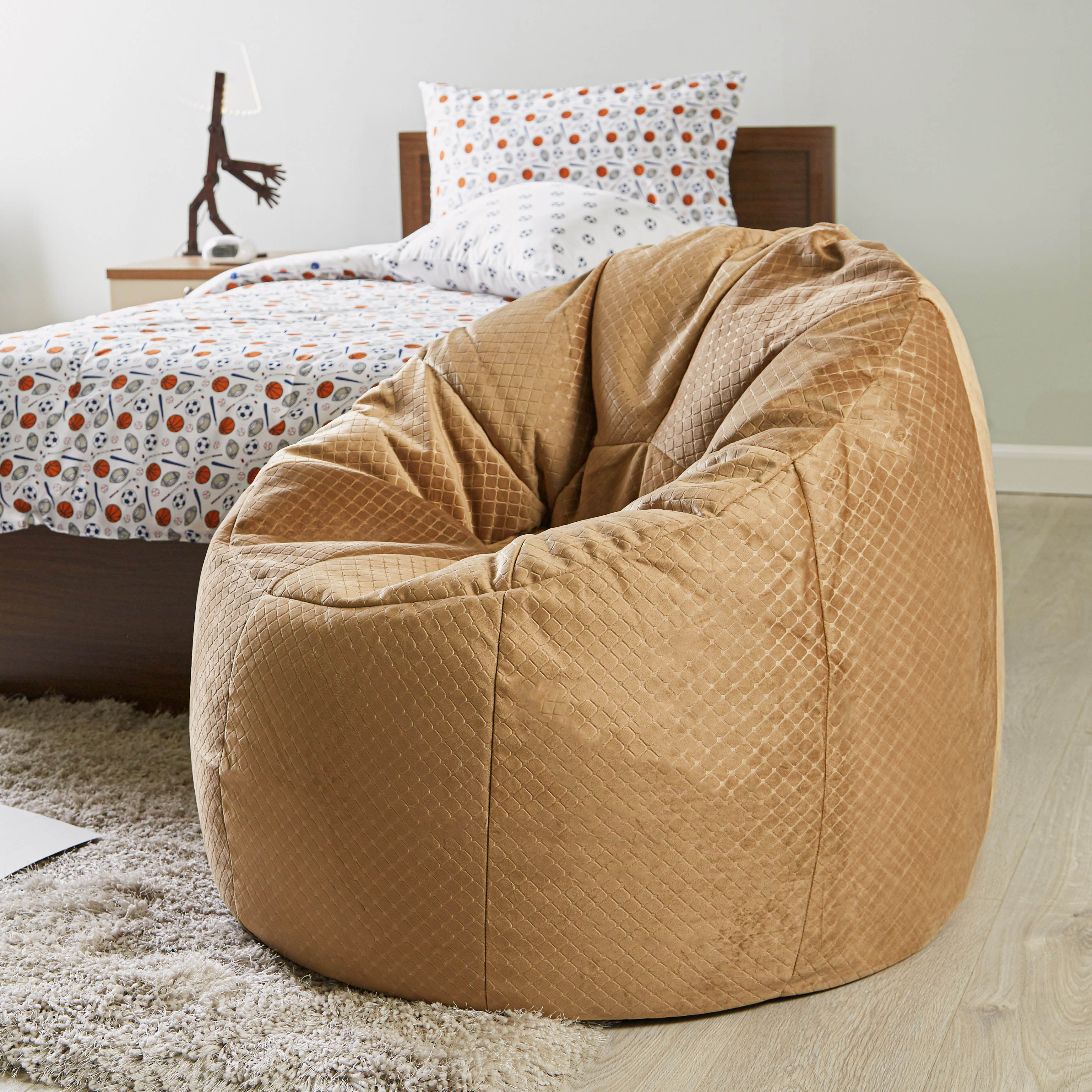 كرسي بين باج مخملي بارز الملمس-household-cushionsandthrows-beanbags-image-6
