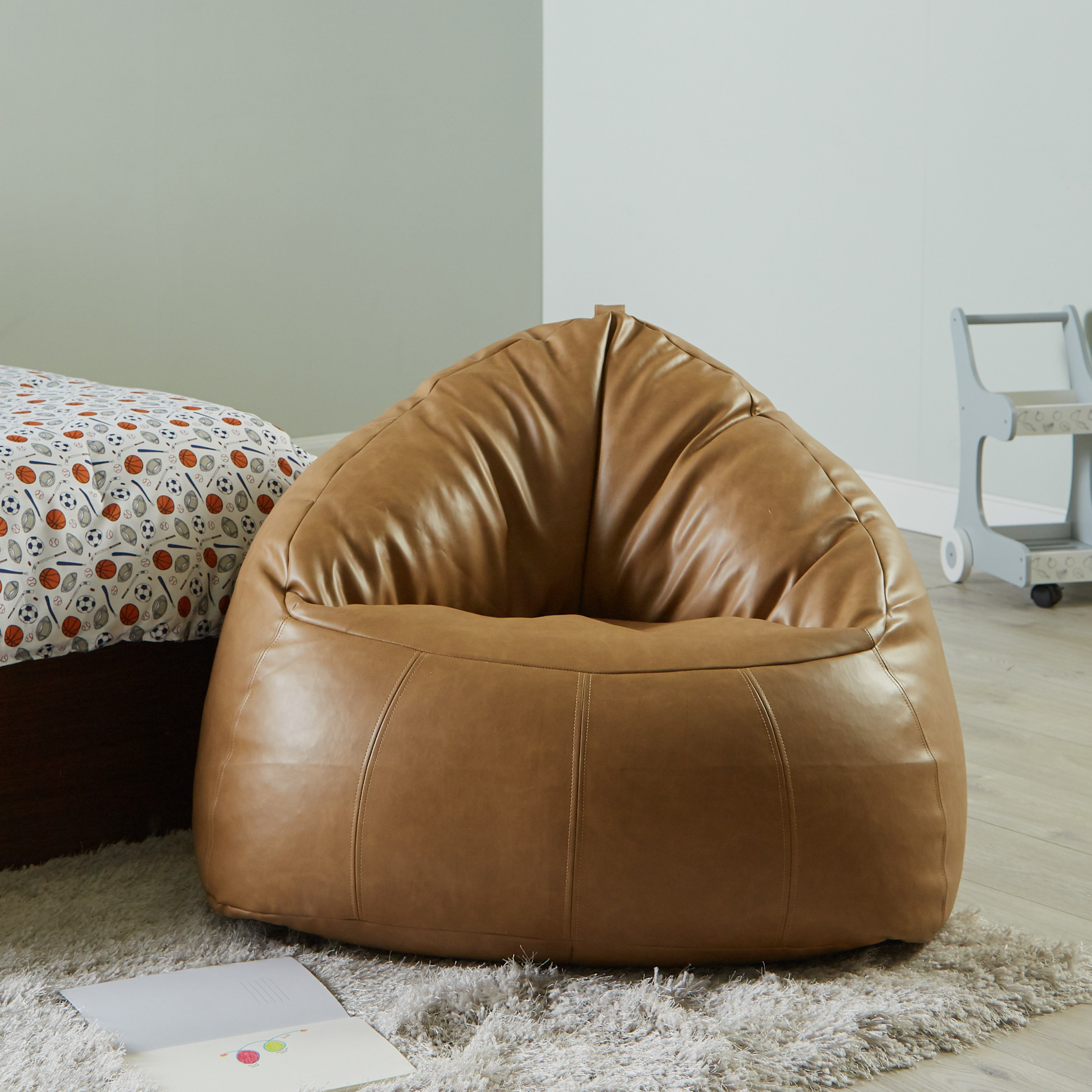 Shop Faux Leather Bean Bag Chair Online Home Centre Saudi