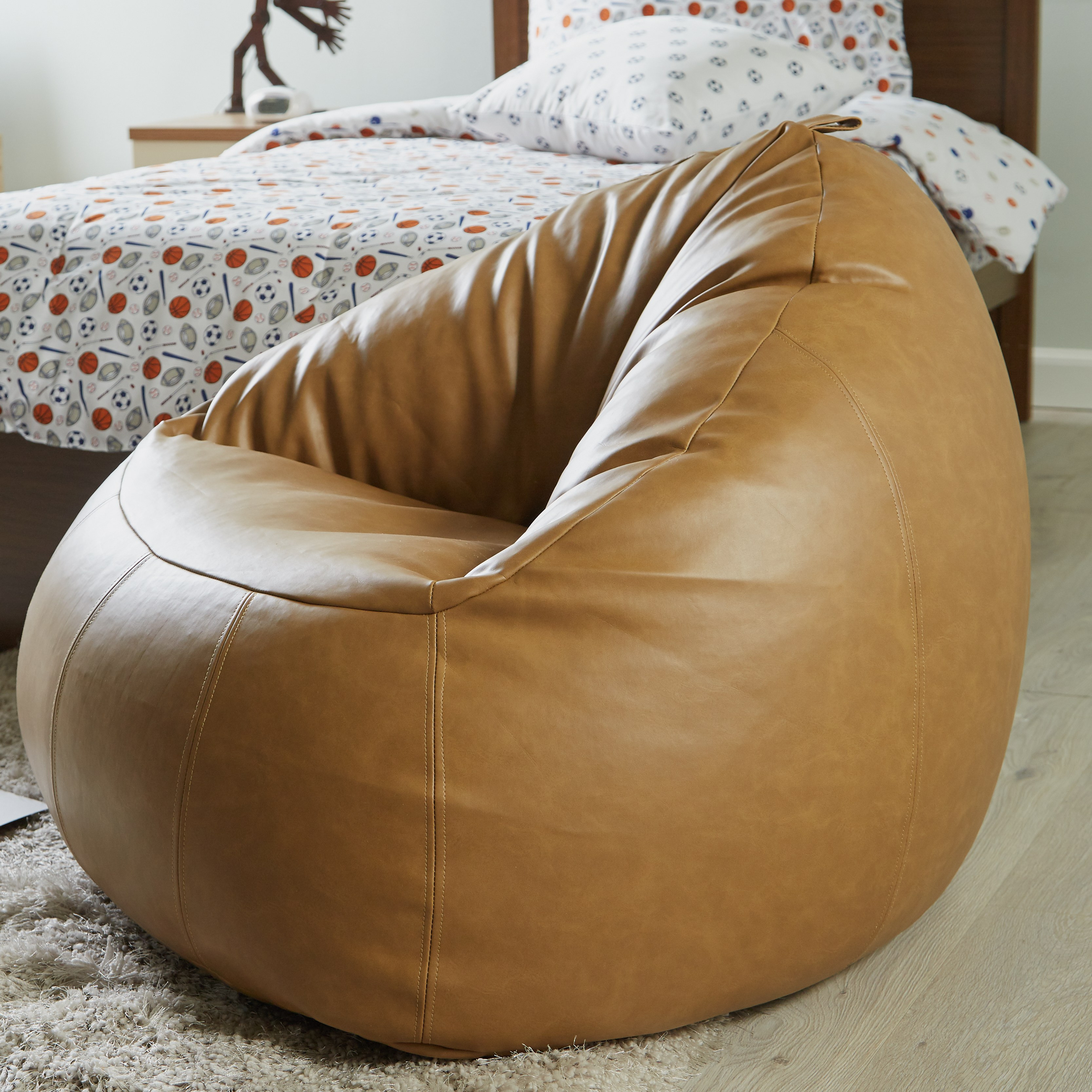 Faux Leather Bean Bag Chair-household-cushionsandthrows-beanbags-image-2