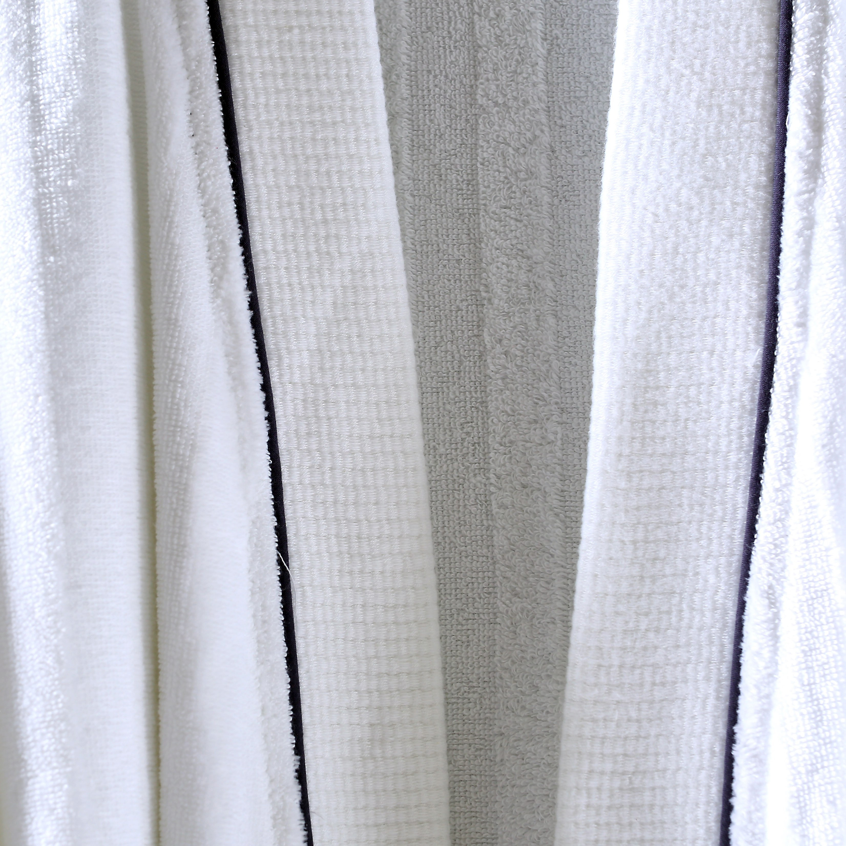 Wellington Textured Striped Cotton Bathrobe-household-bathandlaundry-bathlinen-bathrobesandslippers-bathrobes-image-4