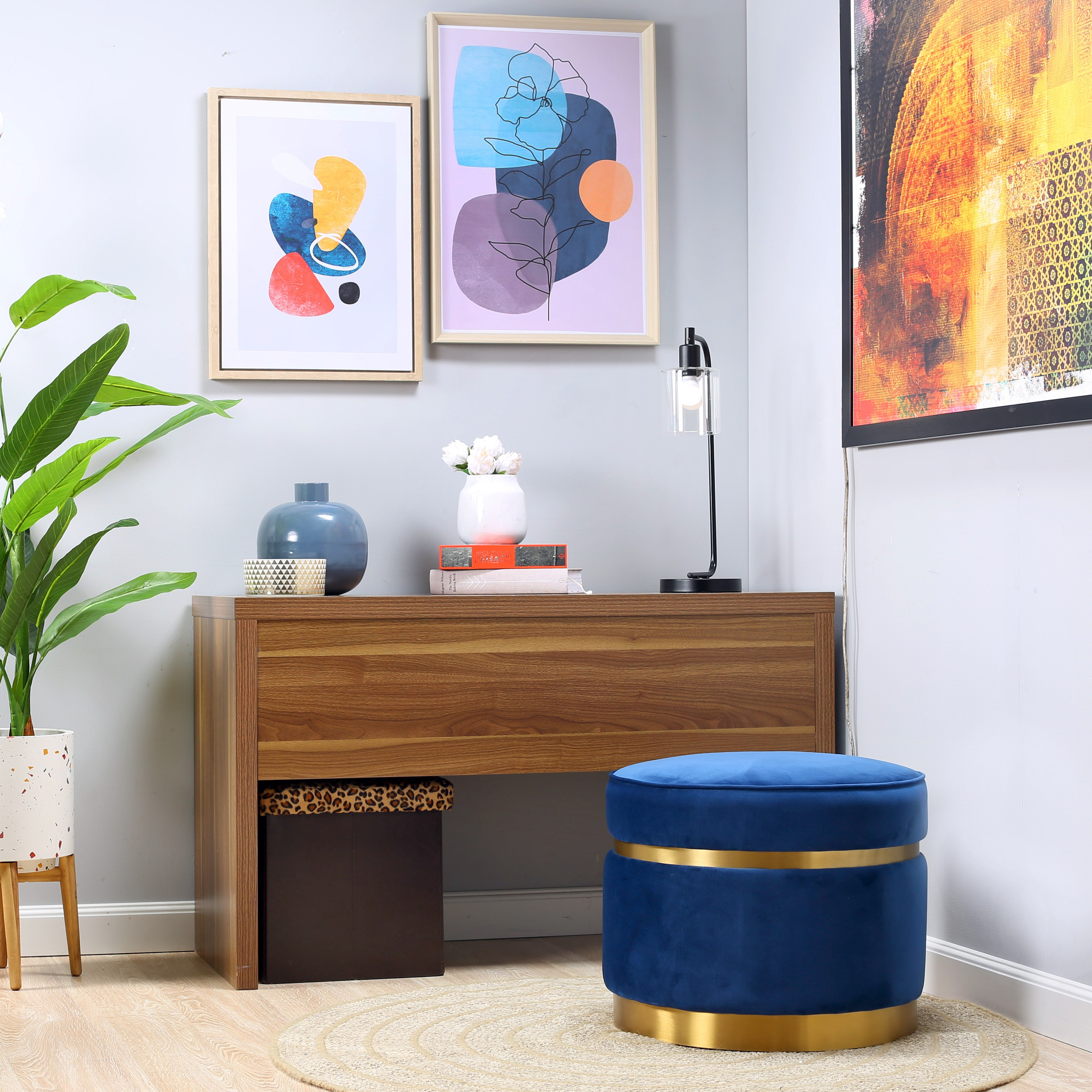 Hampton Velvet Ottoman-furniture-sofaandseating-ottomansbeanbagsandpoufs-image-4