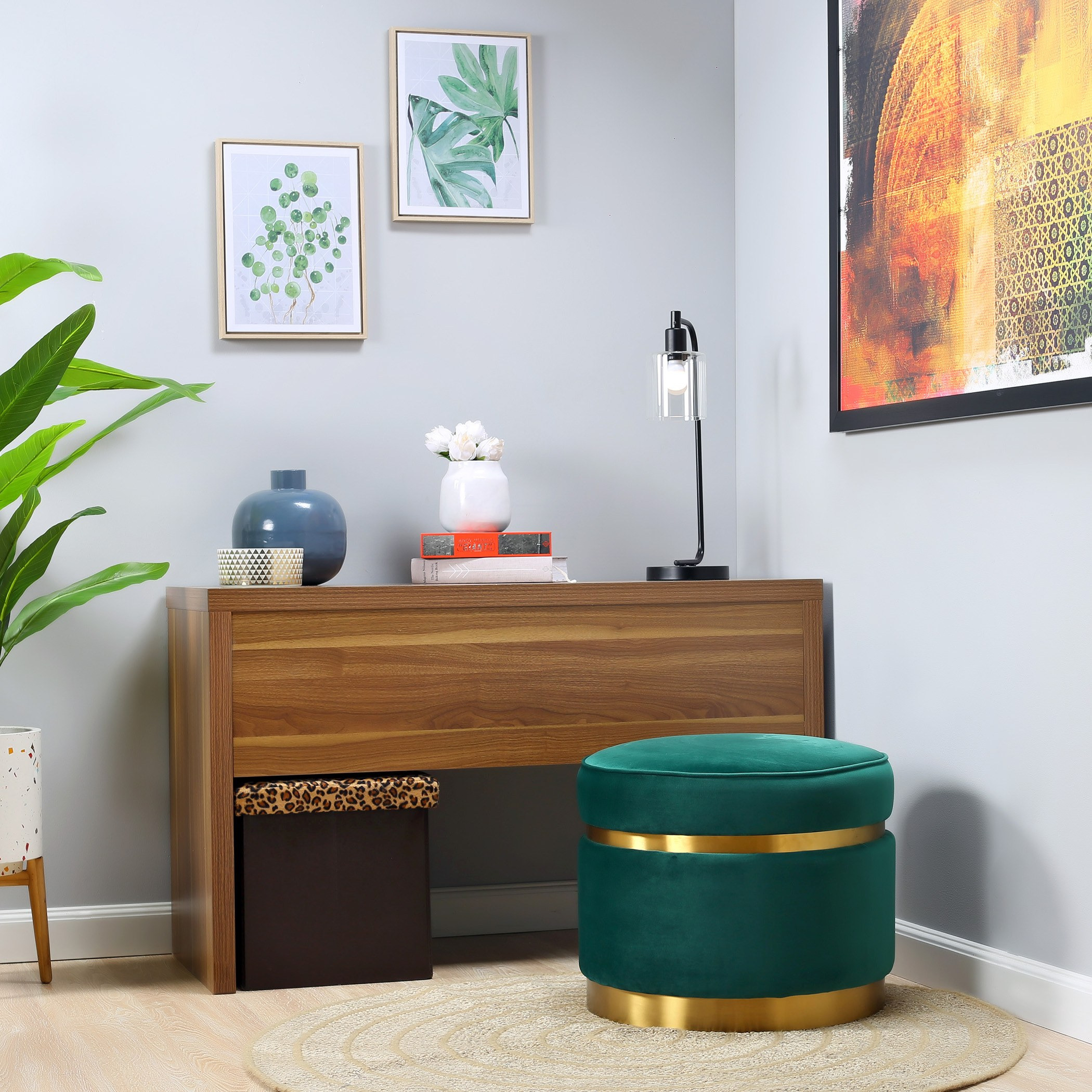 Hampton Velvet Ottoman-furniture-sofaandseating-ottomansbeanbagsandpoufs-image-4