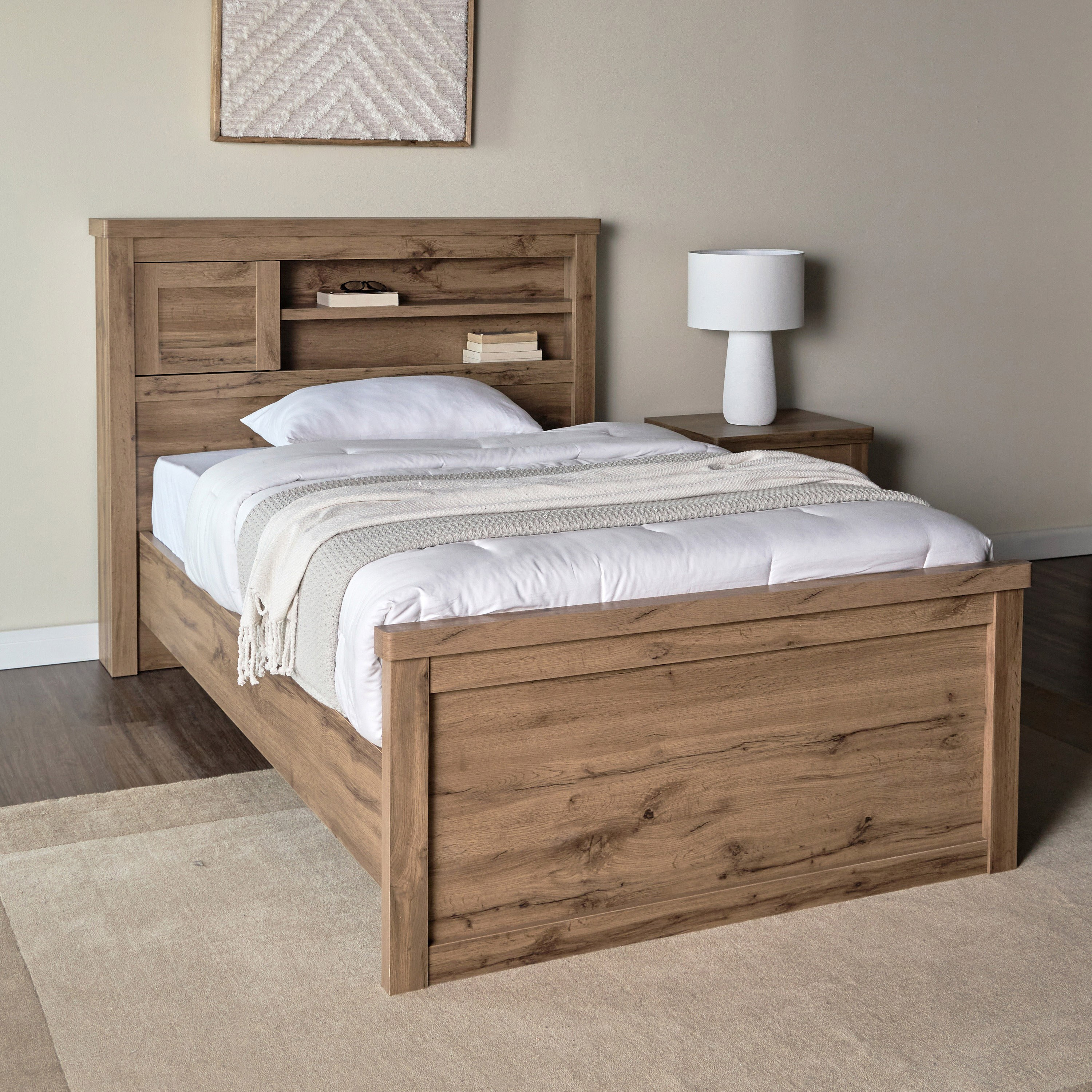 Colton Single Bed with Storage- 120x200 cm